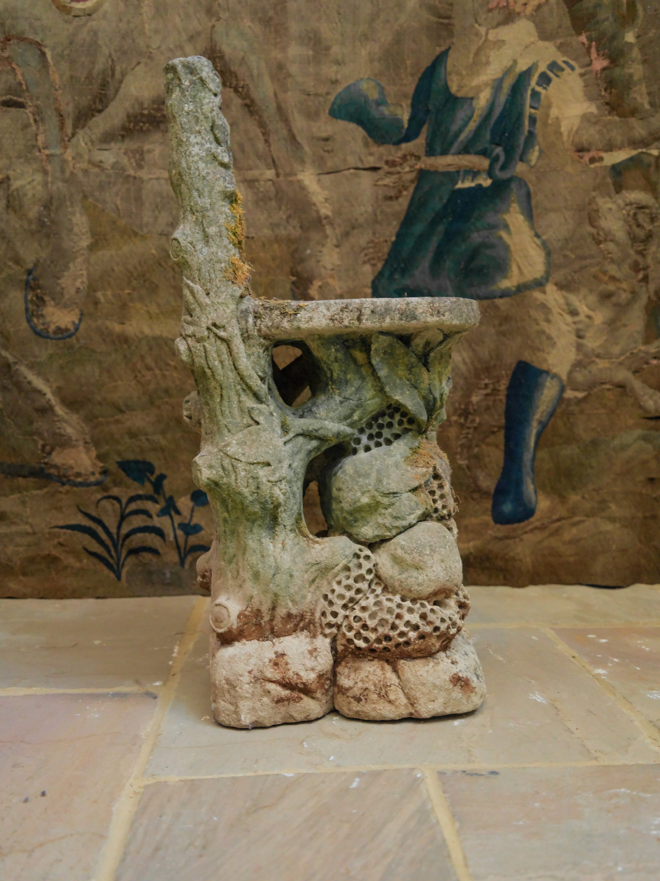 19th Century Italian Grit Stone Grotto Chairs