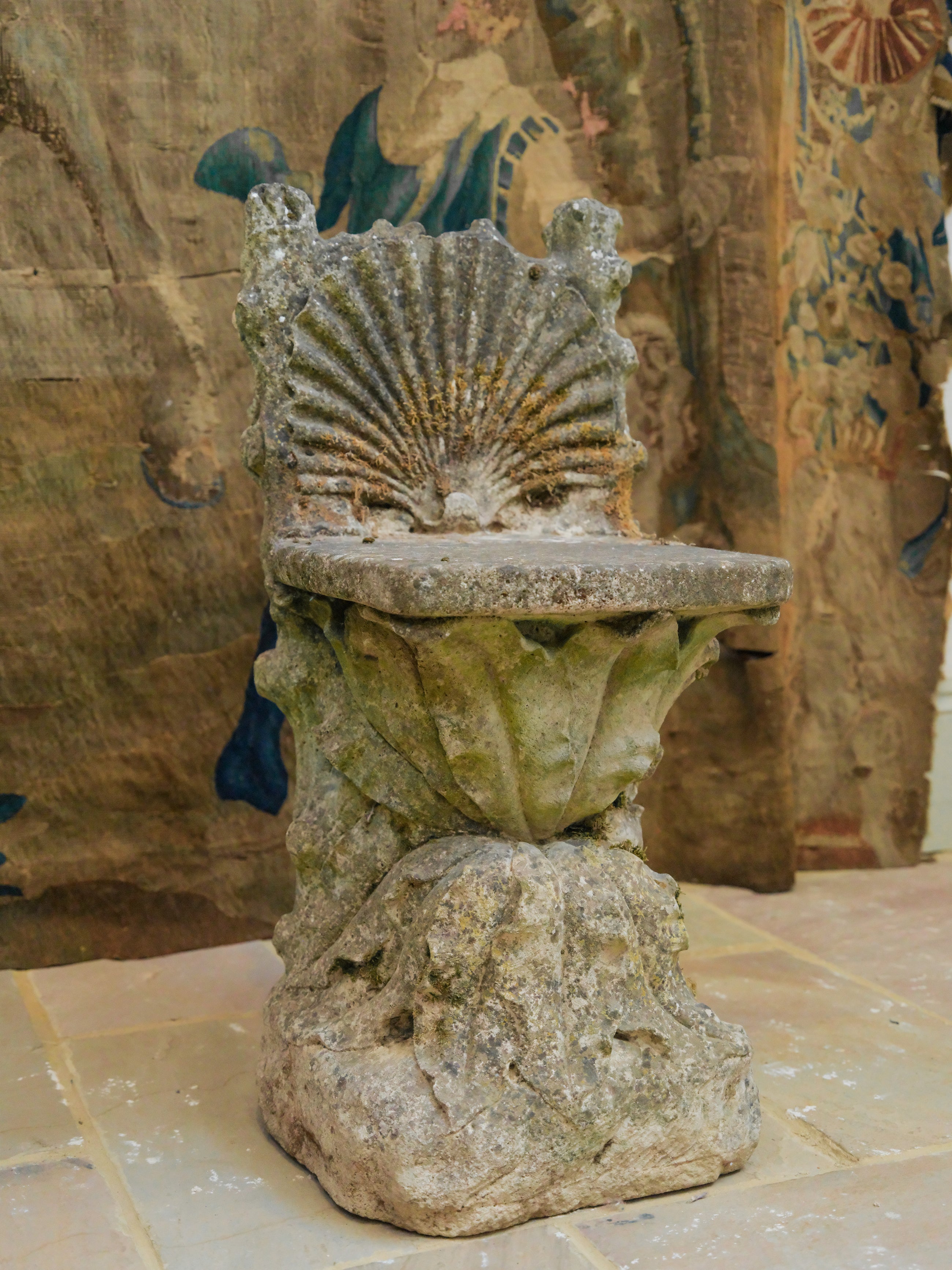 19th Century Italian Grit Stone Grotto Chairs