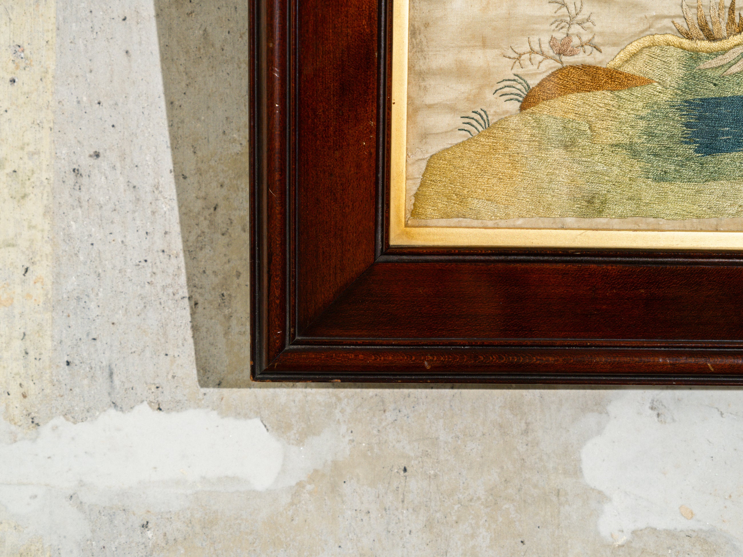 An 18th Century Framed Exotic Bird Silkwork