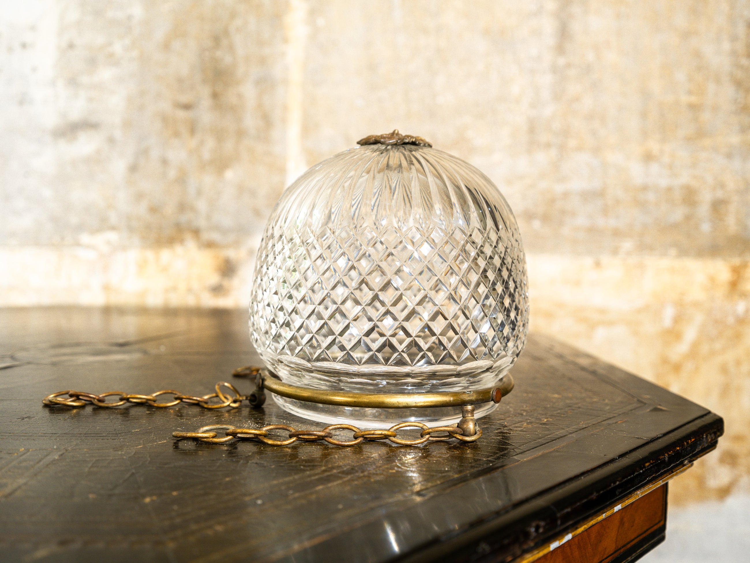 A Brilliant Cut "Bowl" Pendant Light