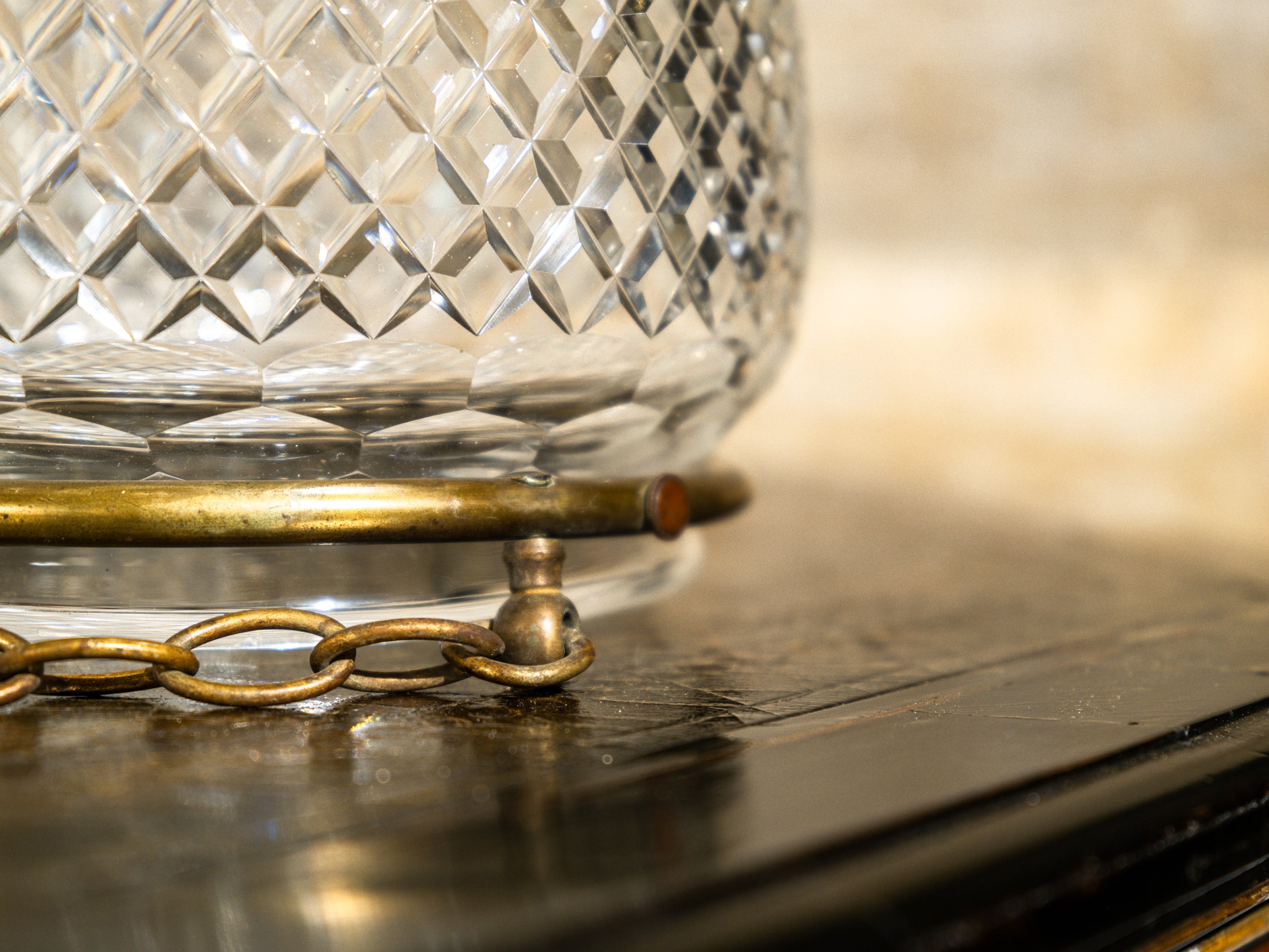 A Brilliant Cut "Bowl" Pendant Light