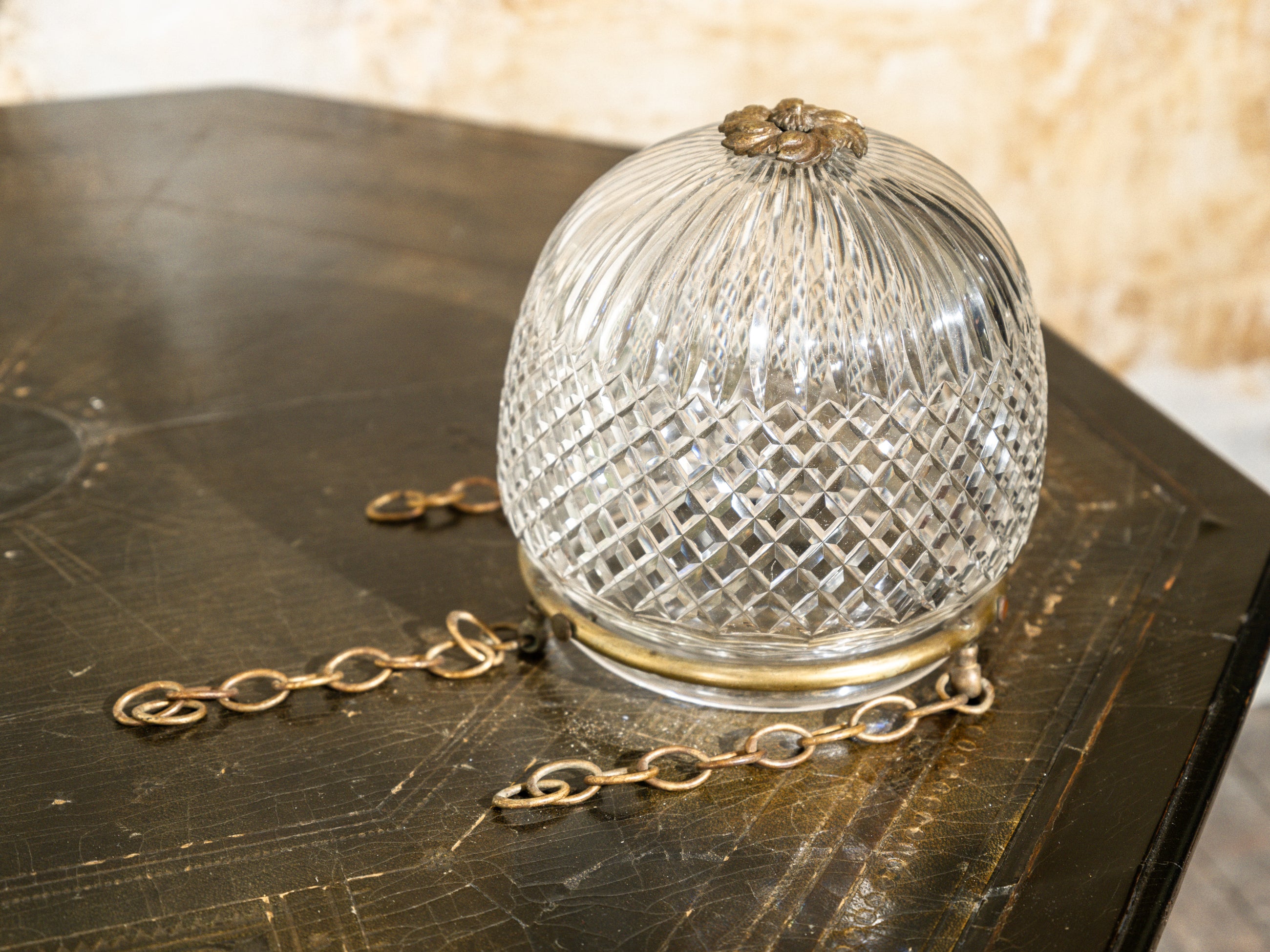 A Brilliant Cut "Bowl" Pendant Light