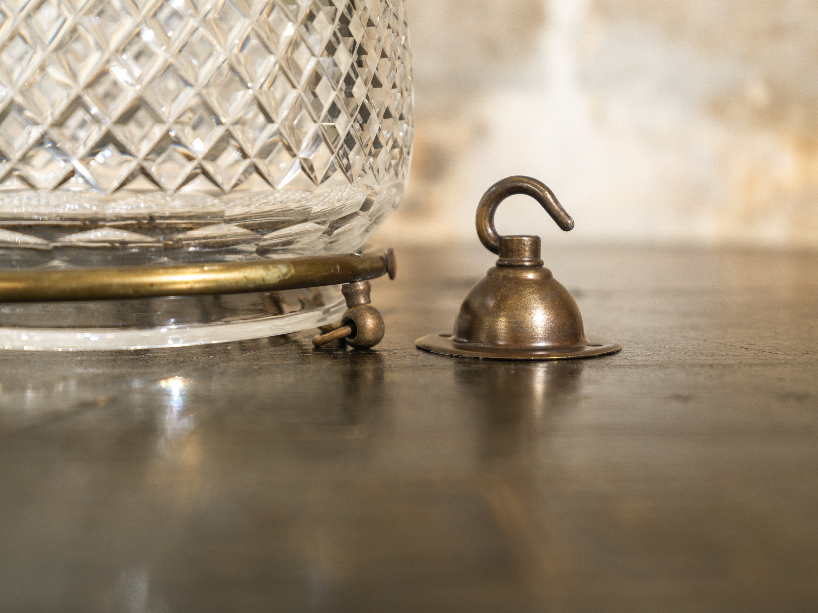 A Brilliant Cut "Bowl" Pendant Light
