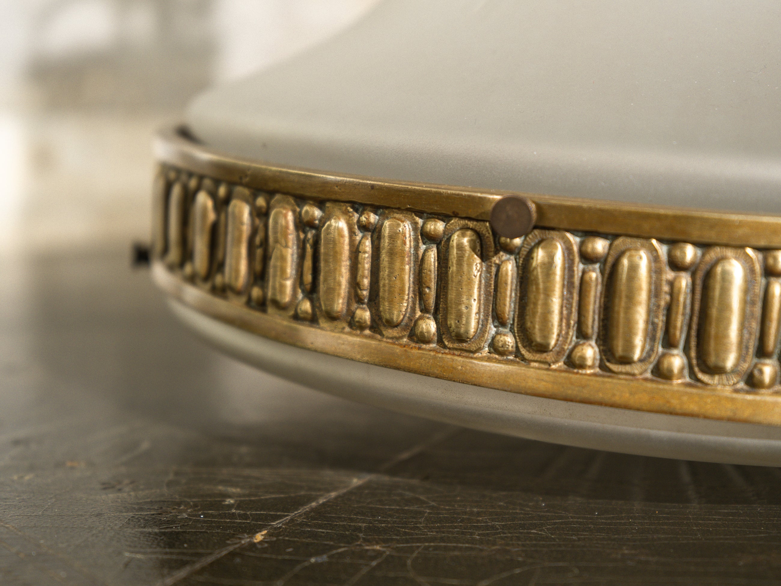 A Brilliant Cut Glass Brutalist Ceiling Light