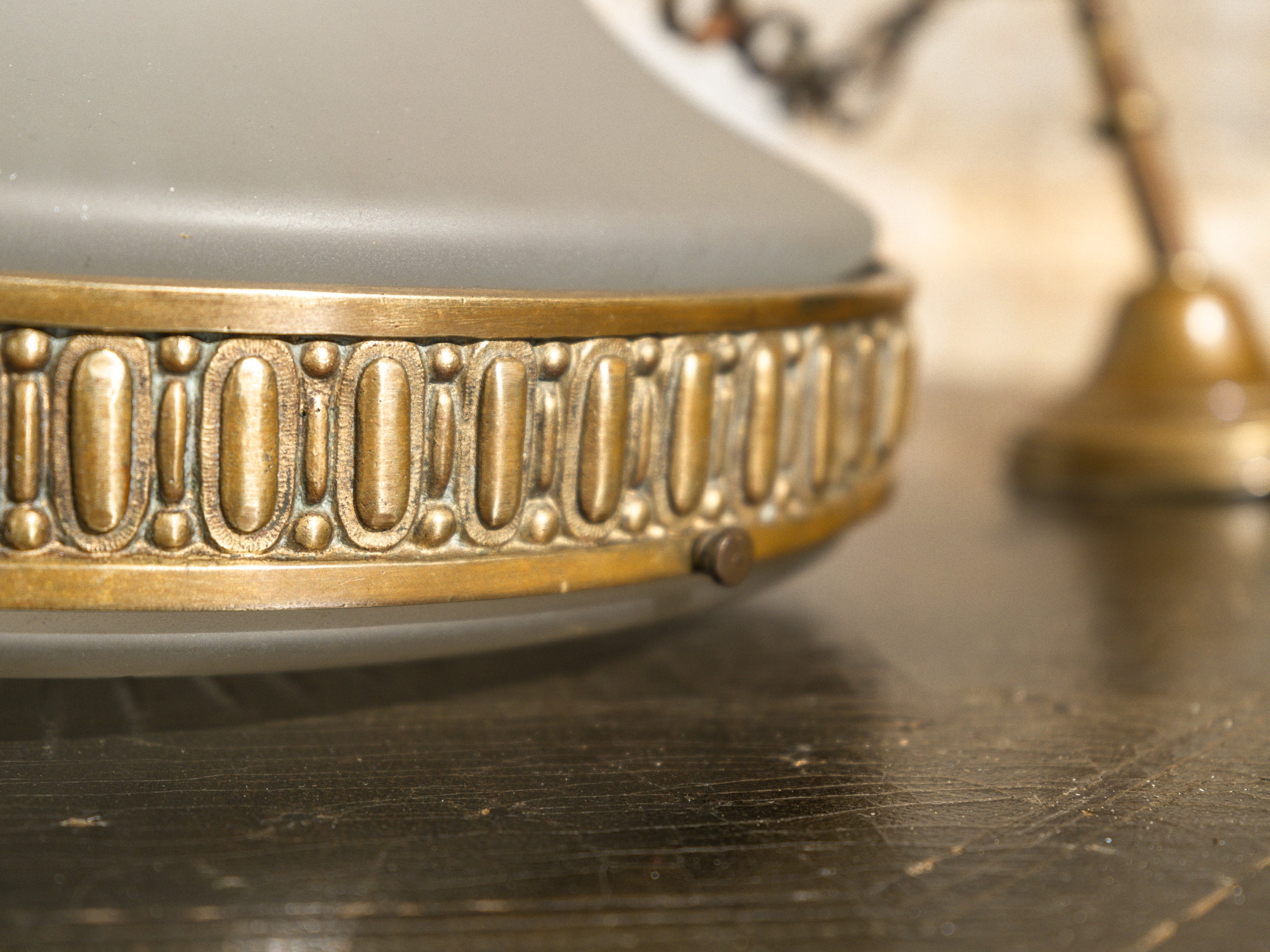 A Brilliant Cut Glass Brutalist Ceiling Light