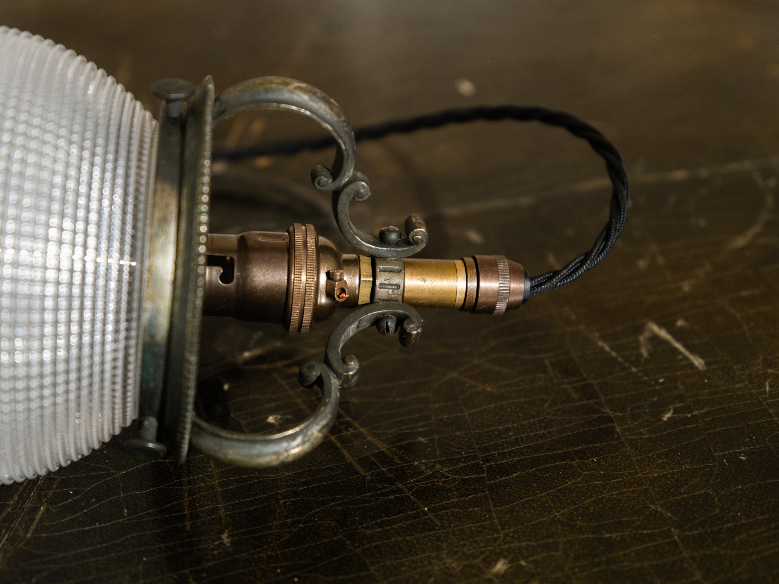 A Single Holophane Pendant Light