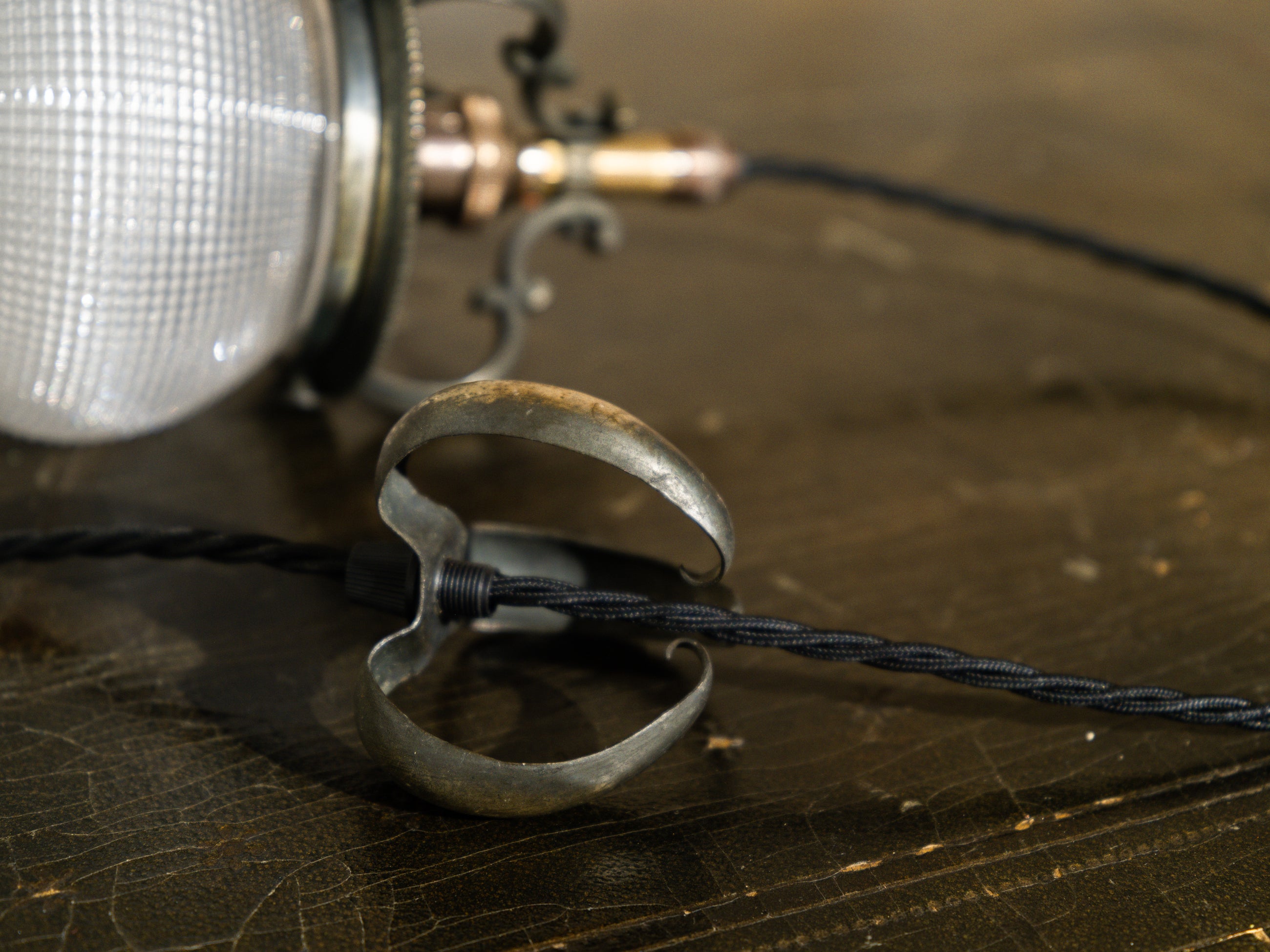 A Single Holophane Pendant Light