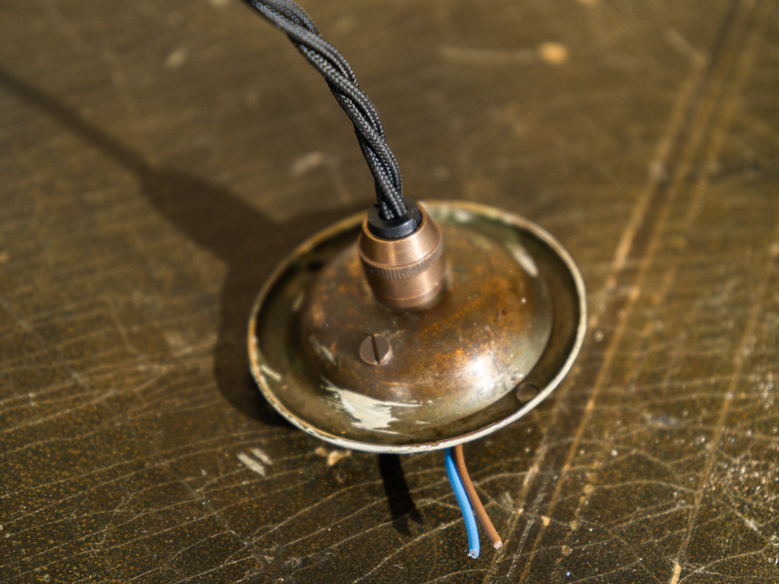 Single Holophane Globe Pendant Lamp