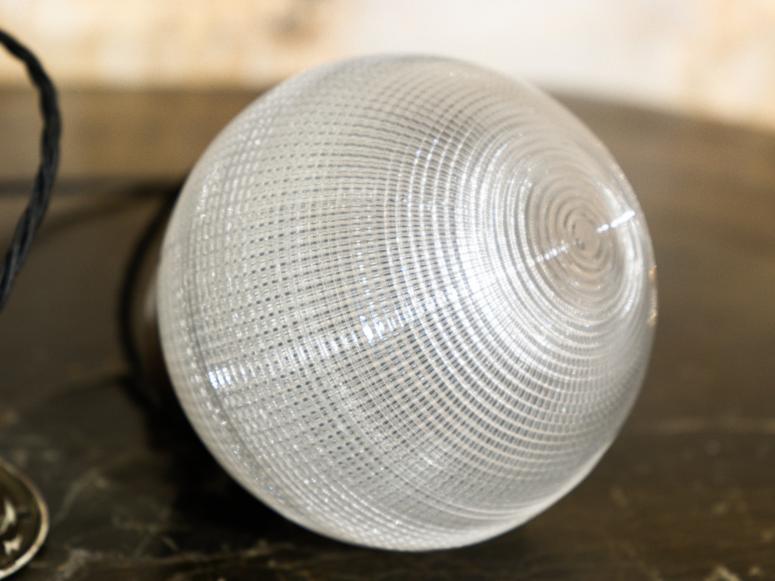 Single Holophane Globe Pendant Lamp