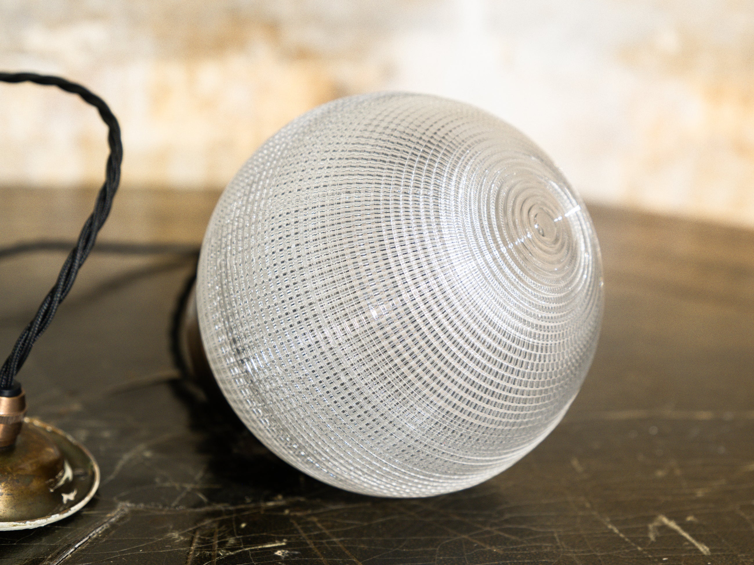 Single Holophane Globe Pendant Lamp