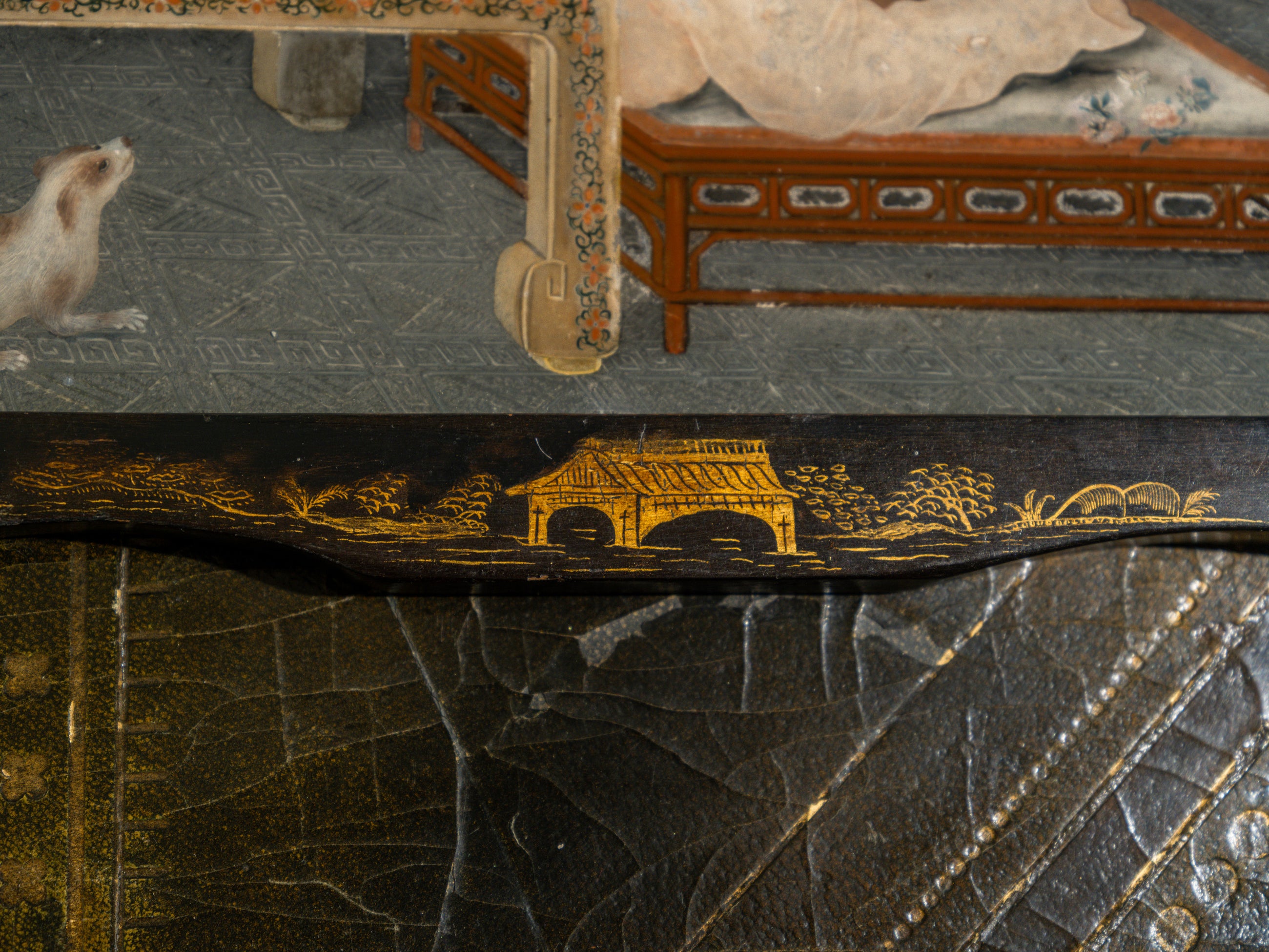 A Pair of 18th Century Chinese Reverse Glass Mirrors