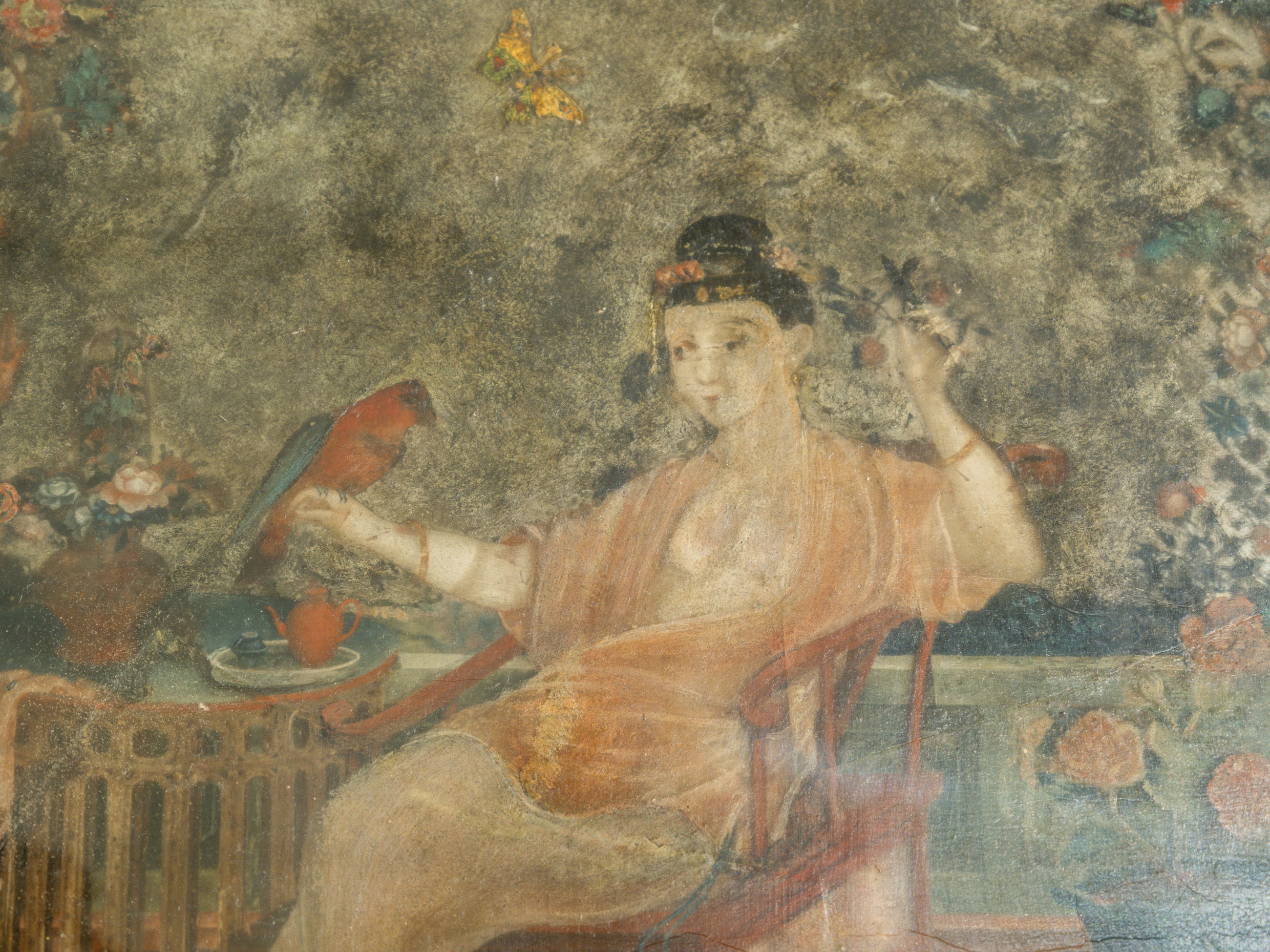 A Pair of 18th Century Chinese Reverse Glass Mirrors