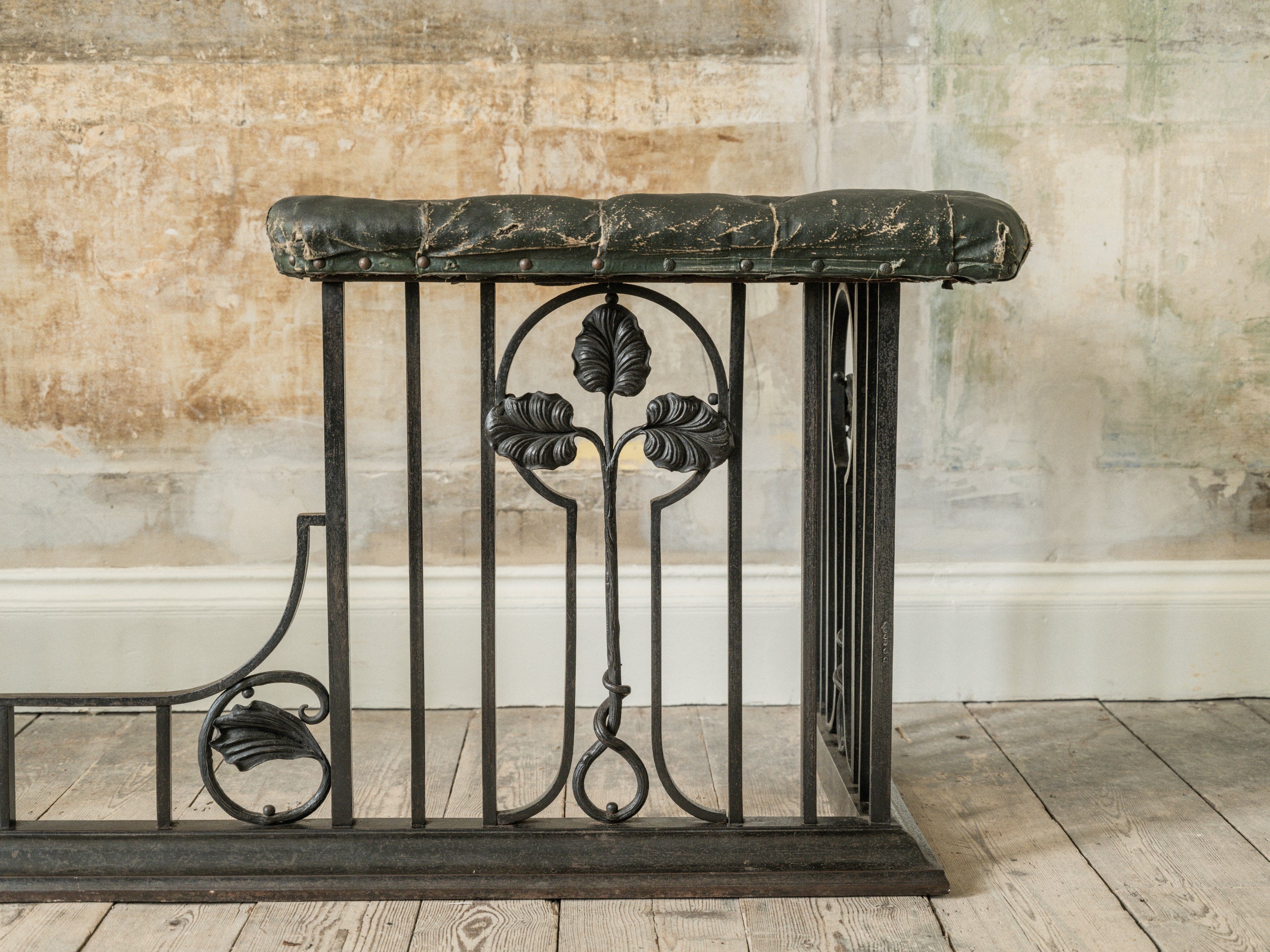 A 19th Century Wrought Iron Club Fender