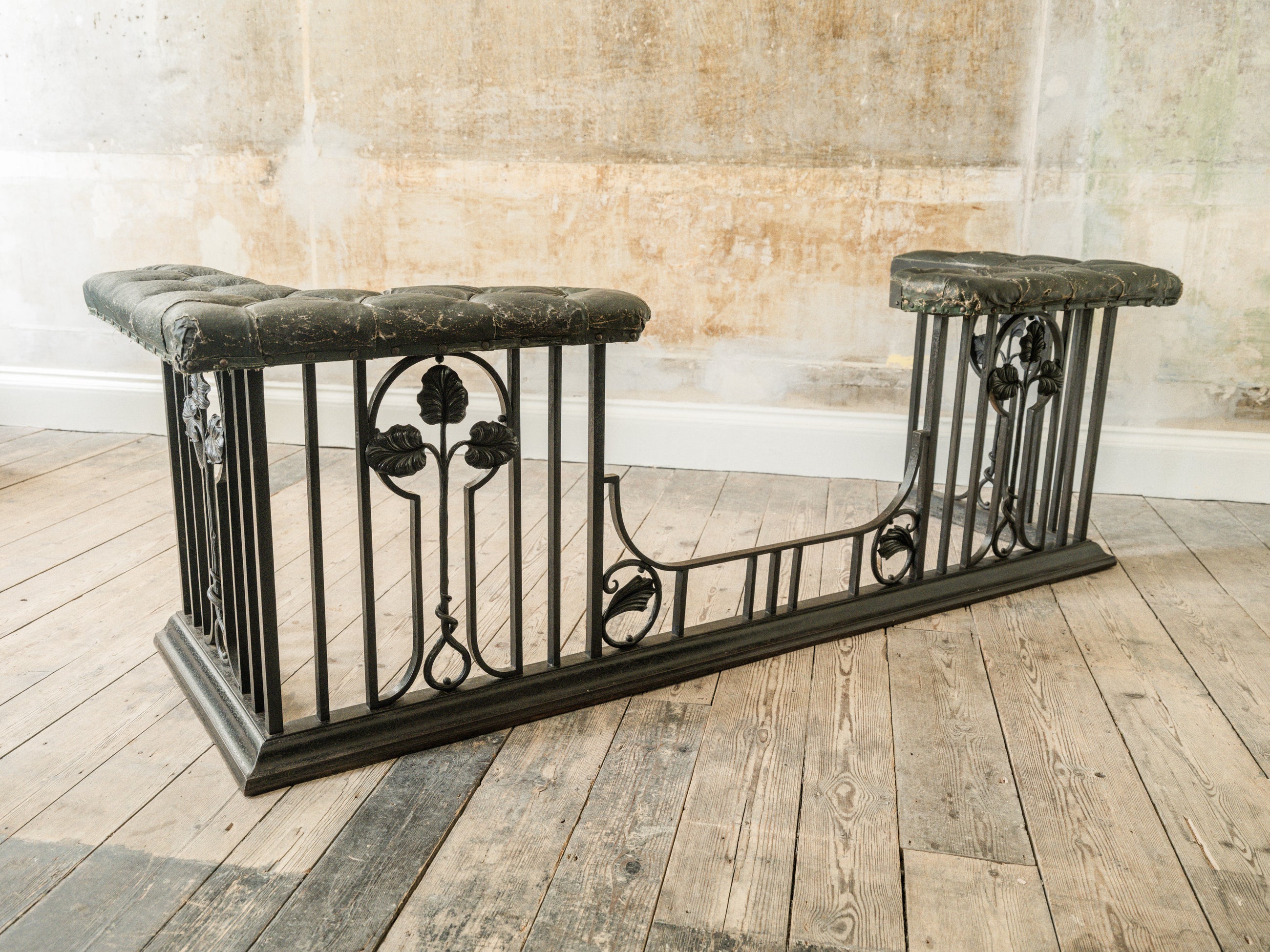 A 19th Century Wrought Iron Club Fender