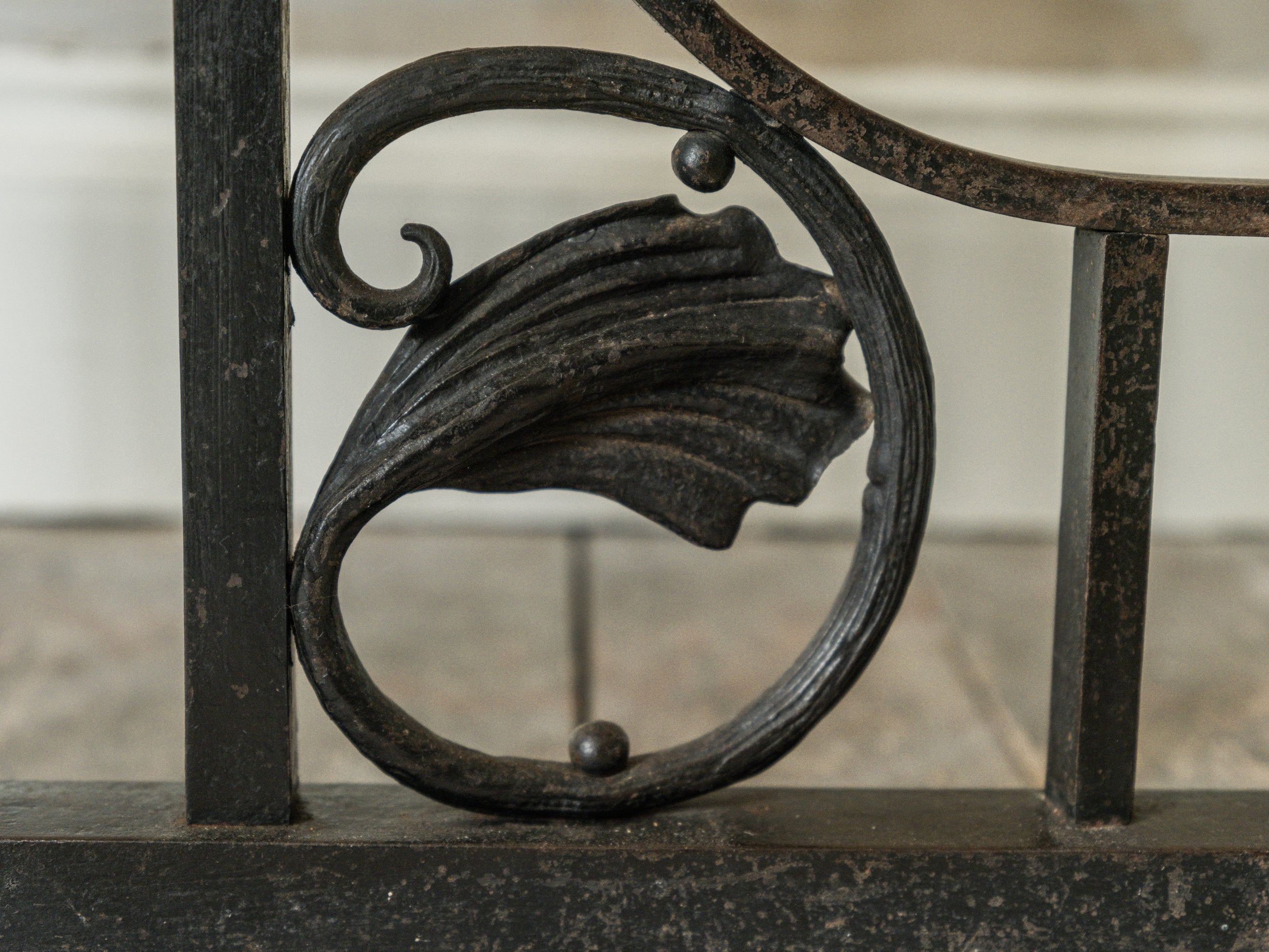 A 19th Century Wrought Iron Club Fender