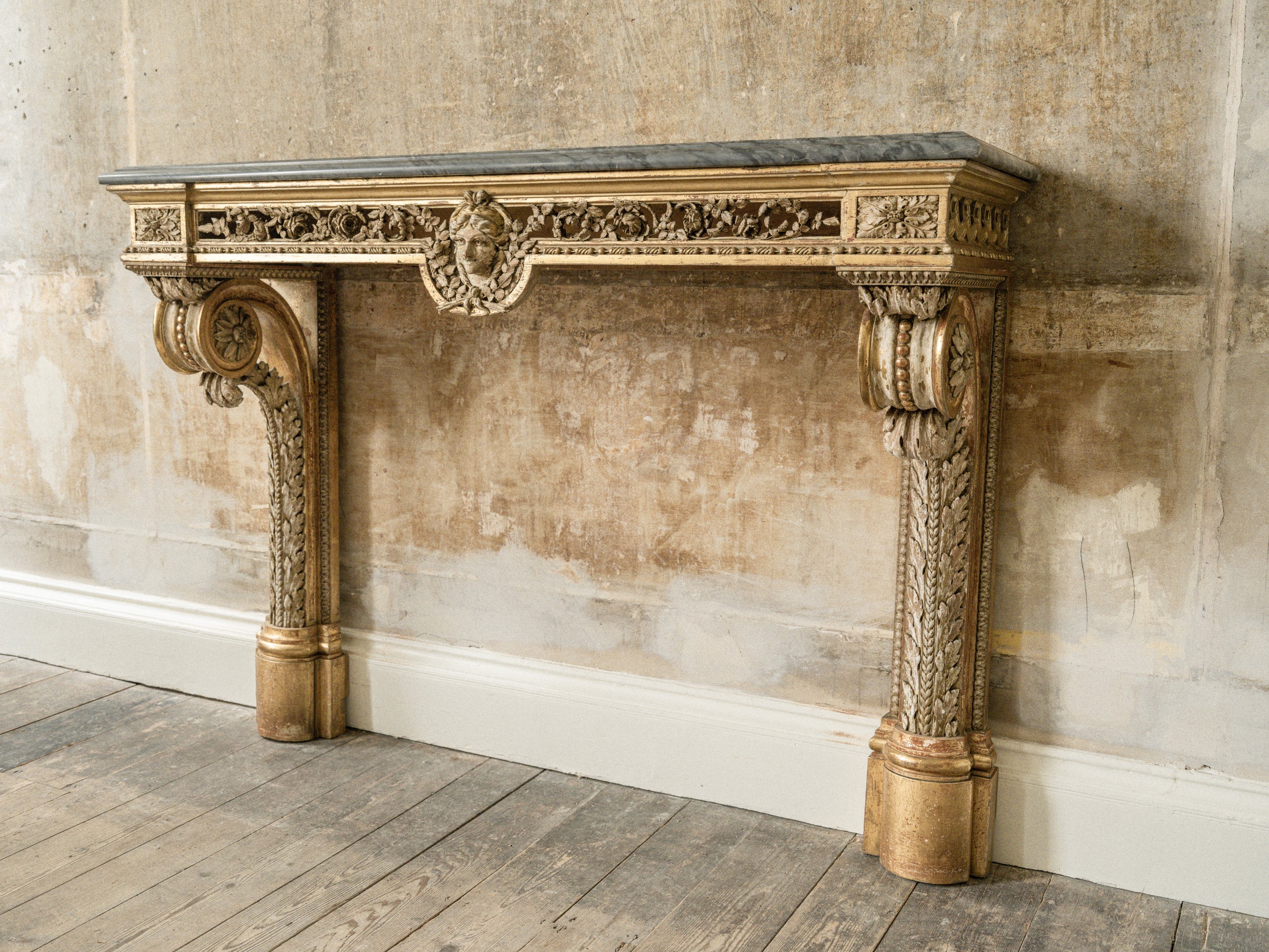 A 19th Century Gilt Wood Console Table