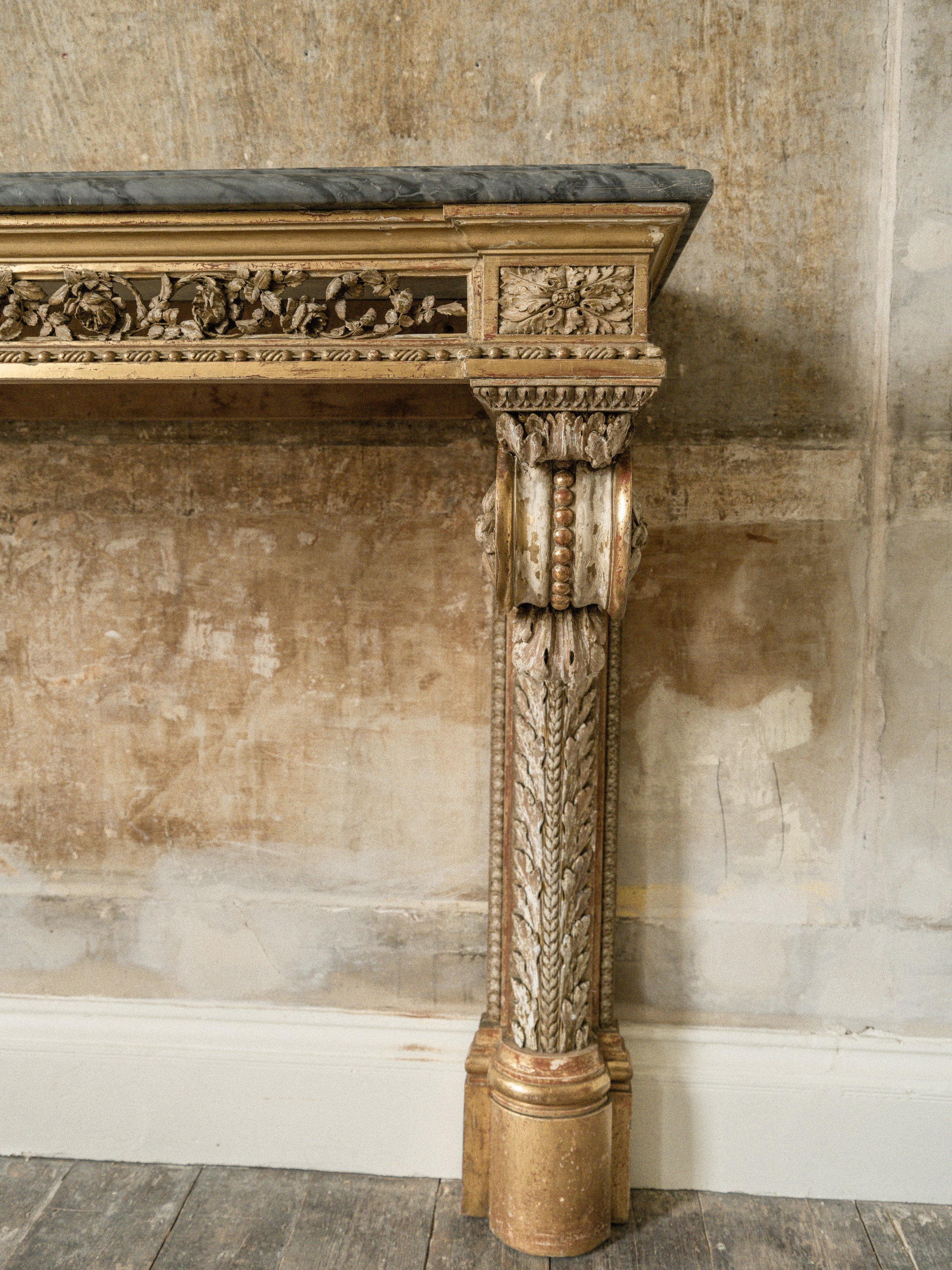 A 19th Century Gilt Wood Console Table