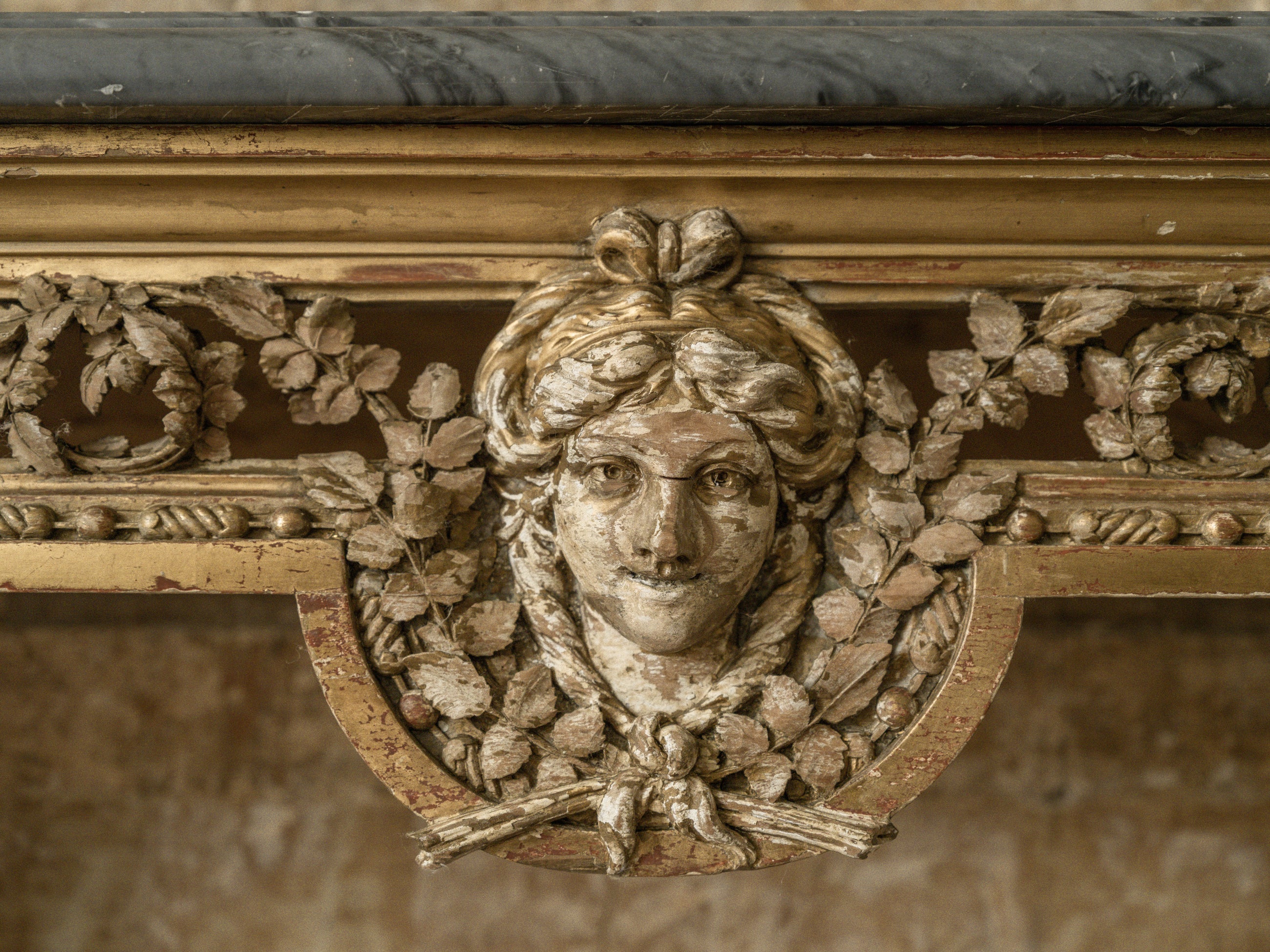 A 19th Century Gilt Wood Console Table