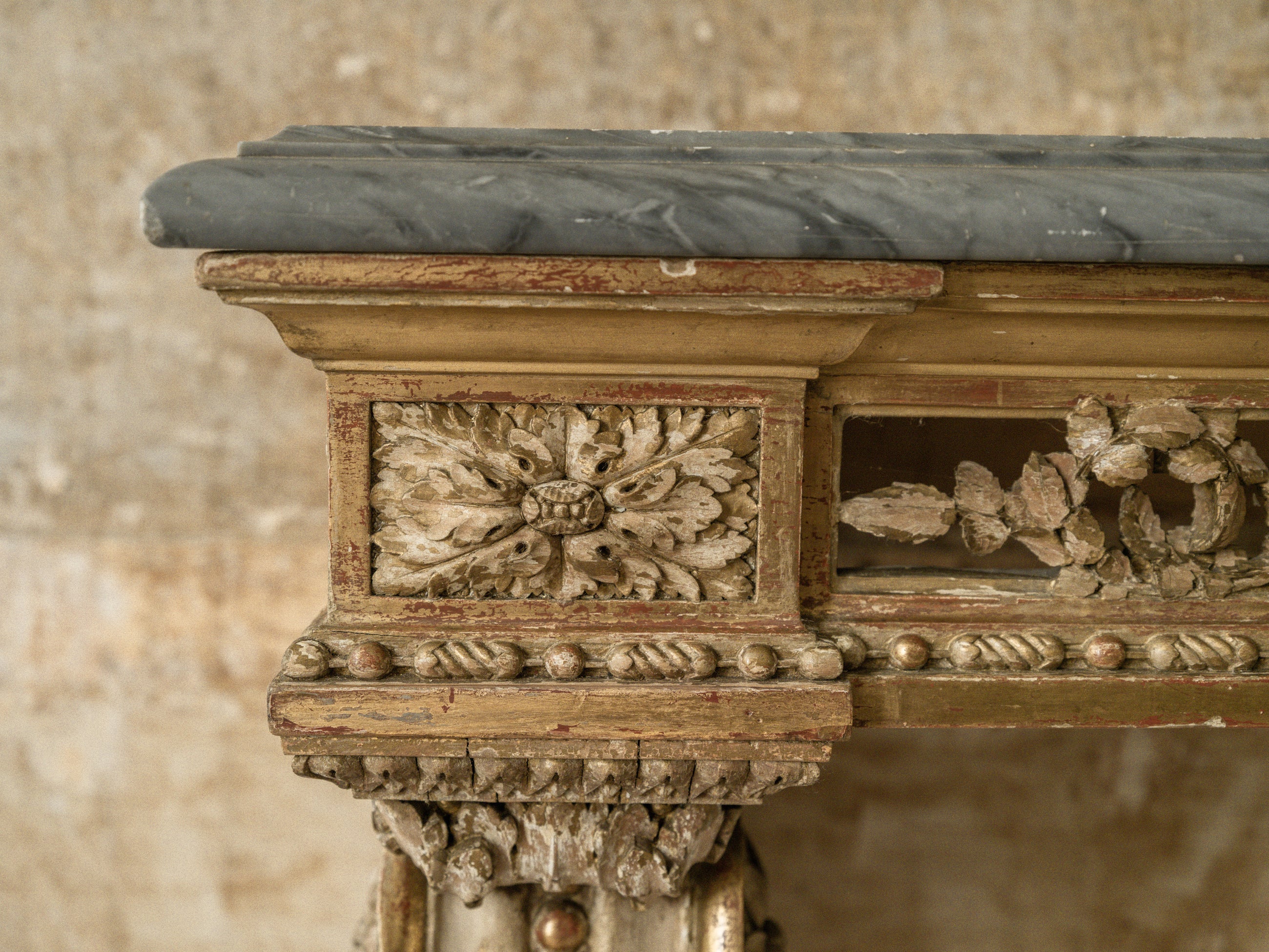 A 19th Century Gilt Wood Console Table