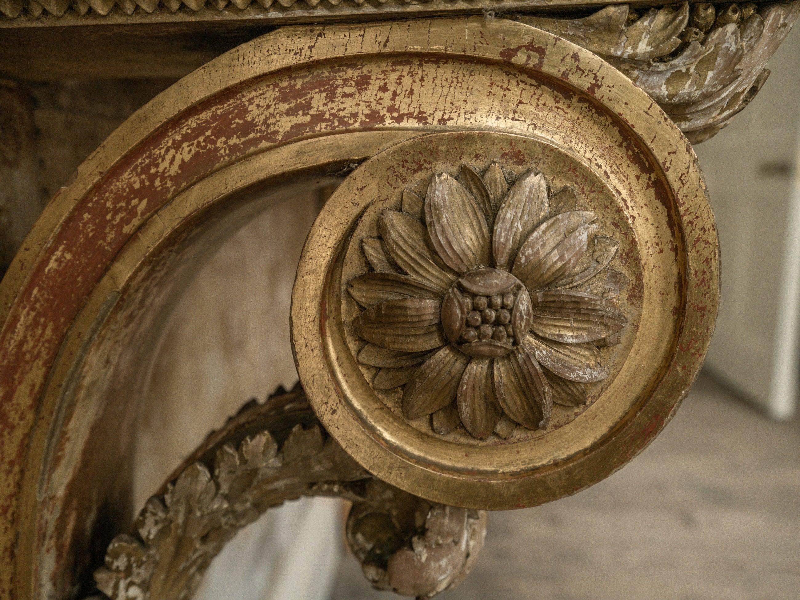 A 19th Century Gilt Wood Console Table