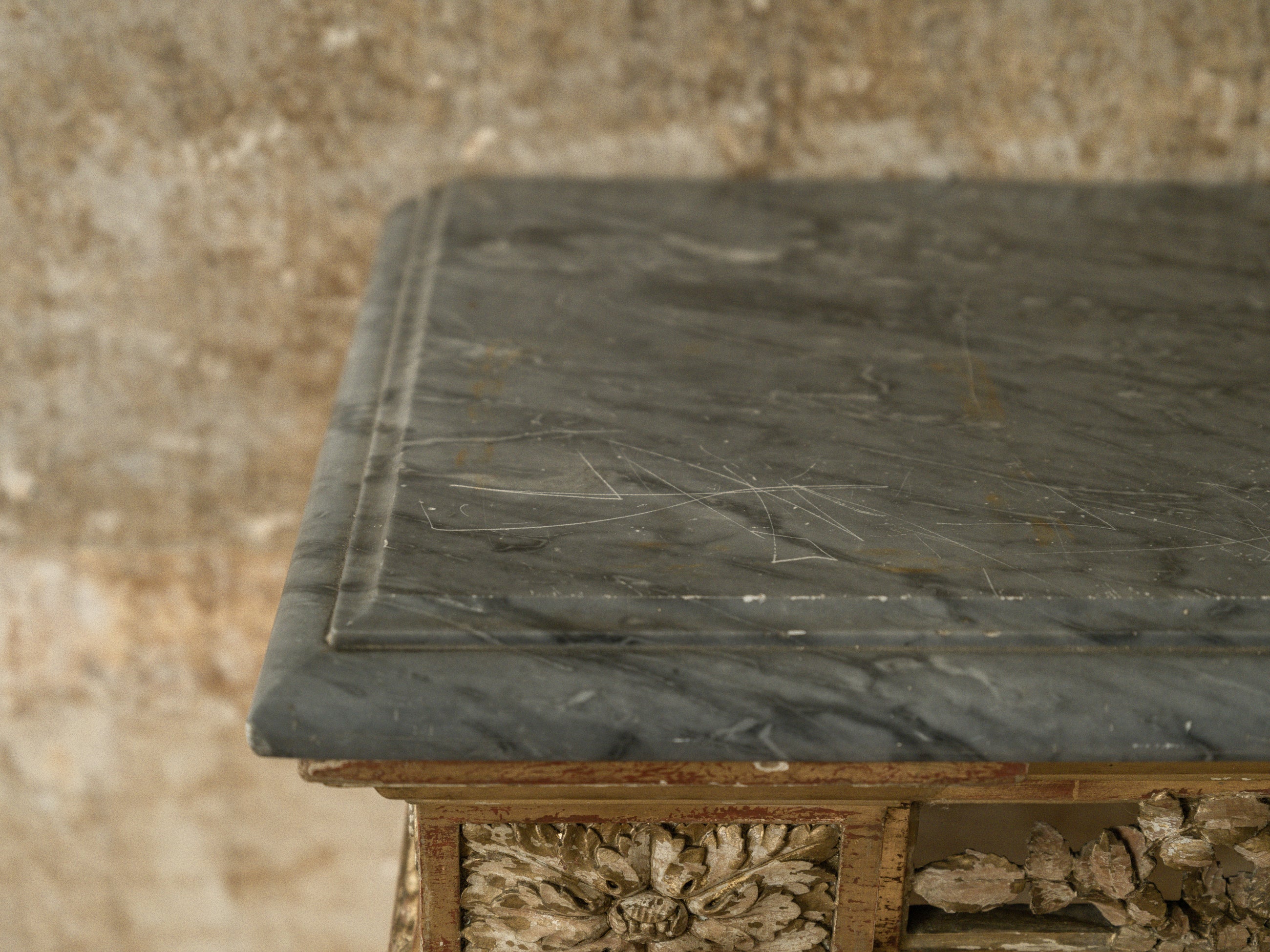 A 19th Century Gilt Wood Console Table