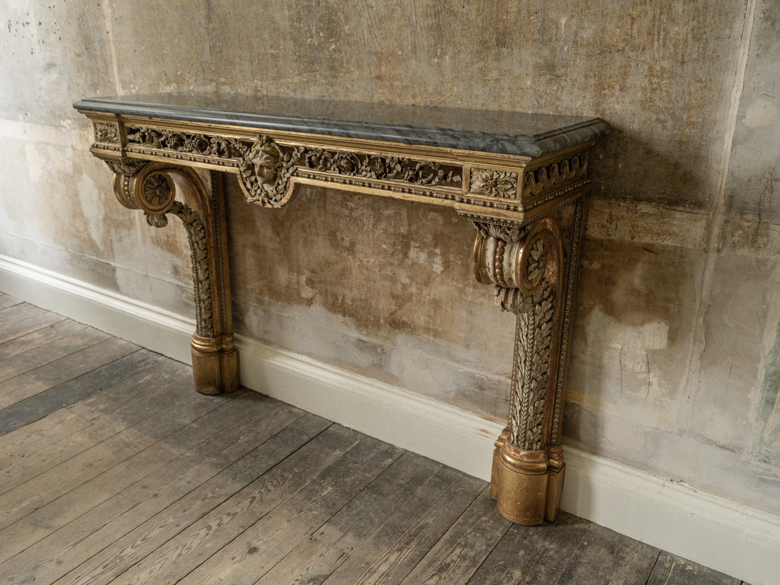 A 19th Century Gilt Wood Console Table
