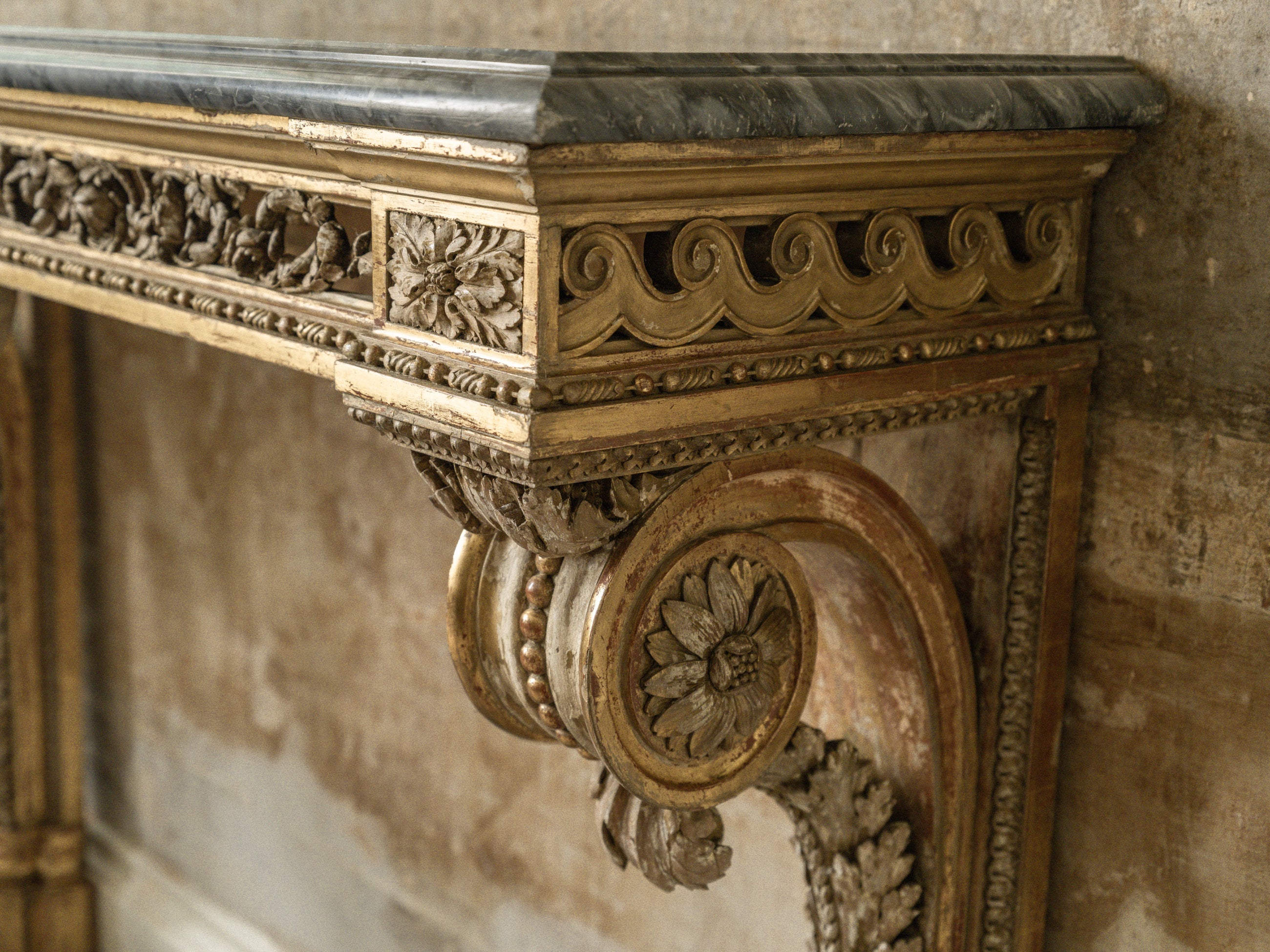 A 19th Century Gilt Wood Console Table