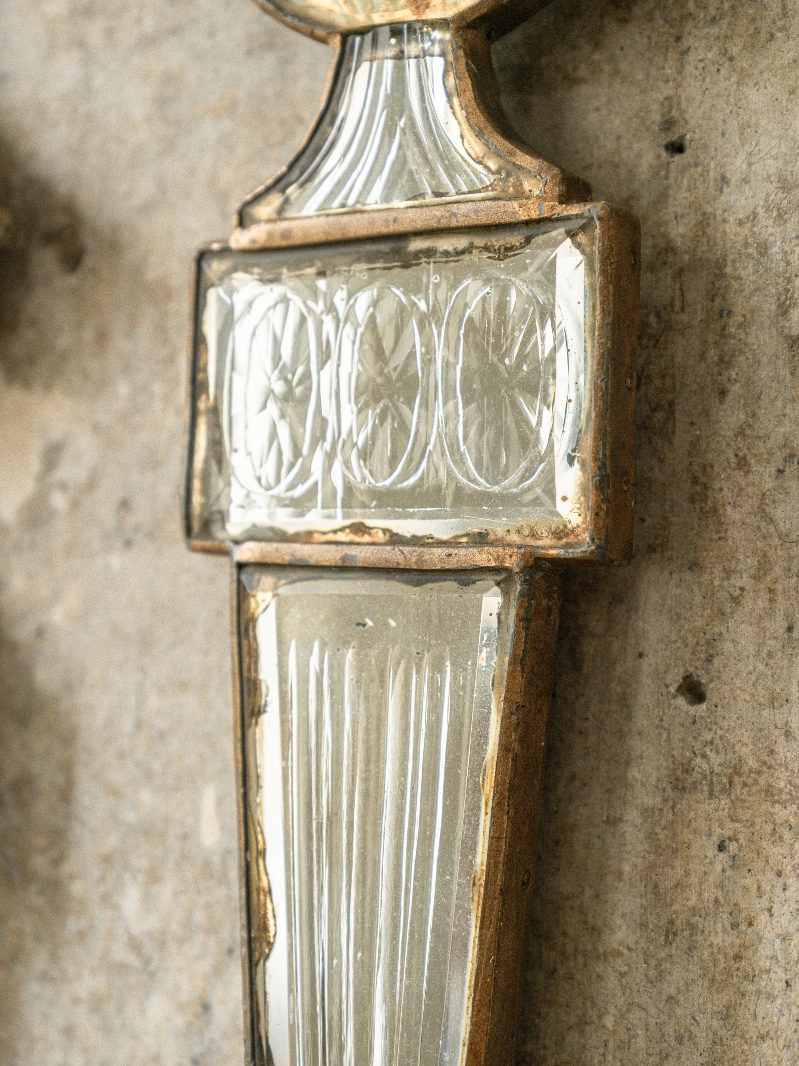 A Pair of Early 19th Century Mirrored Candle Sconces
