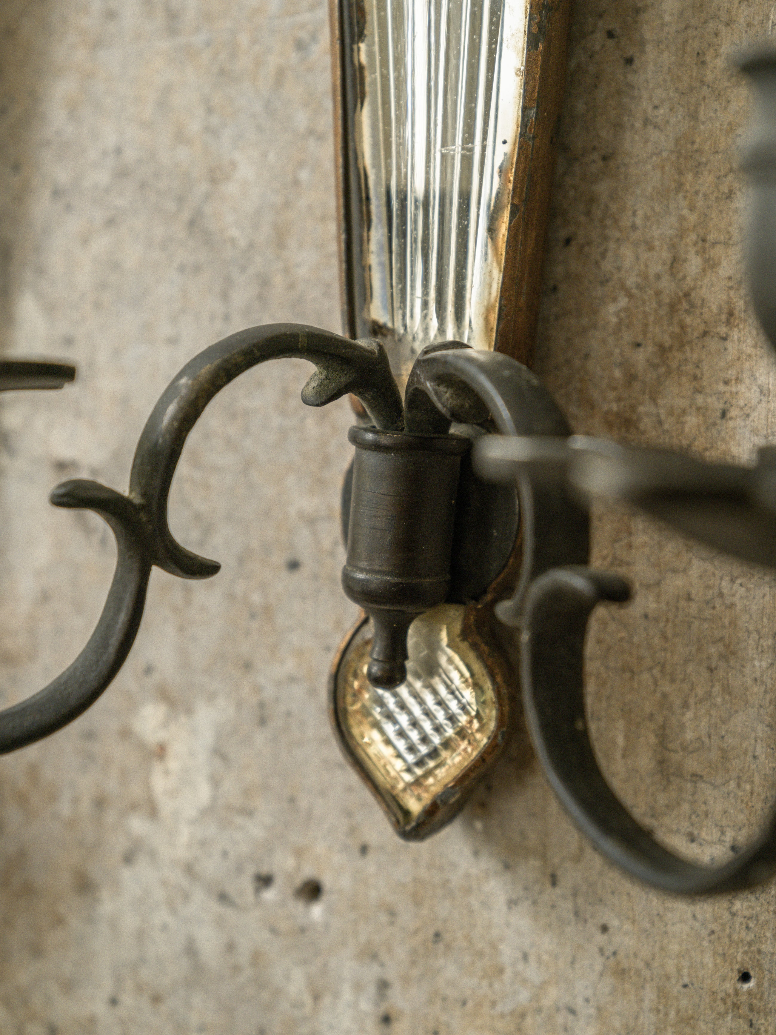 A Pair of Early 19th Century Mirrored Candle Sconces