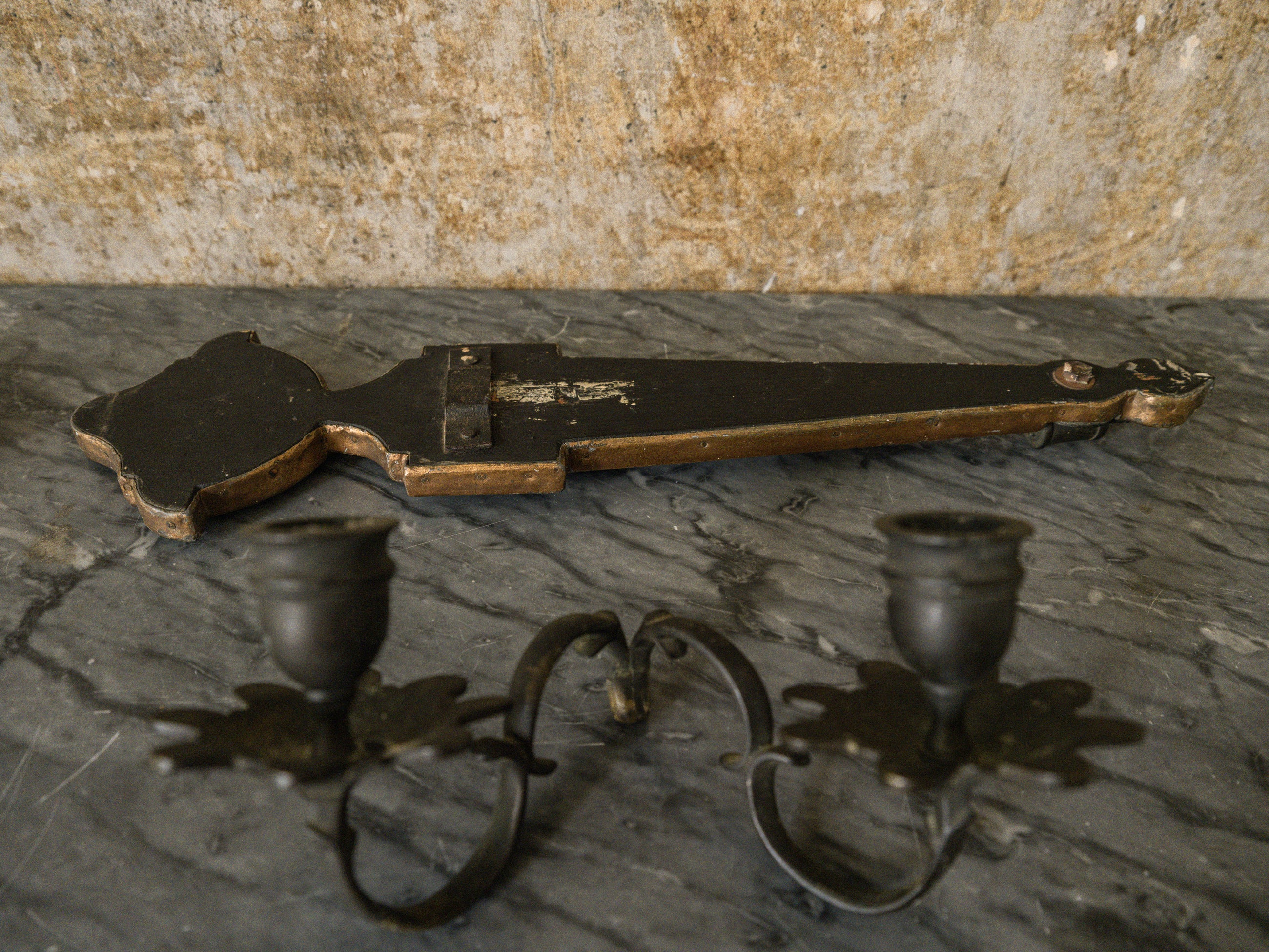 A Pair of Early 19th Century Mirrored Candle Sconces