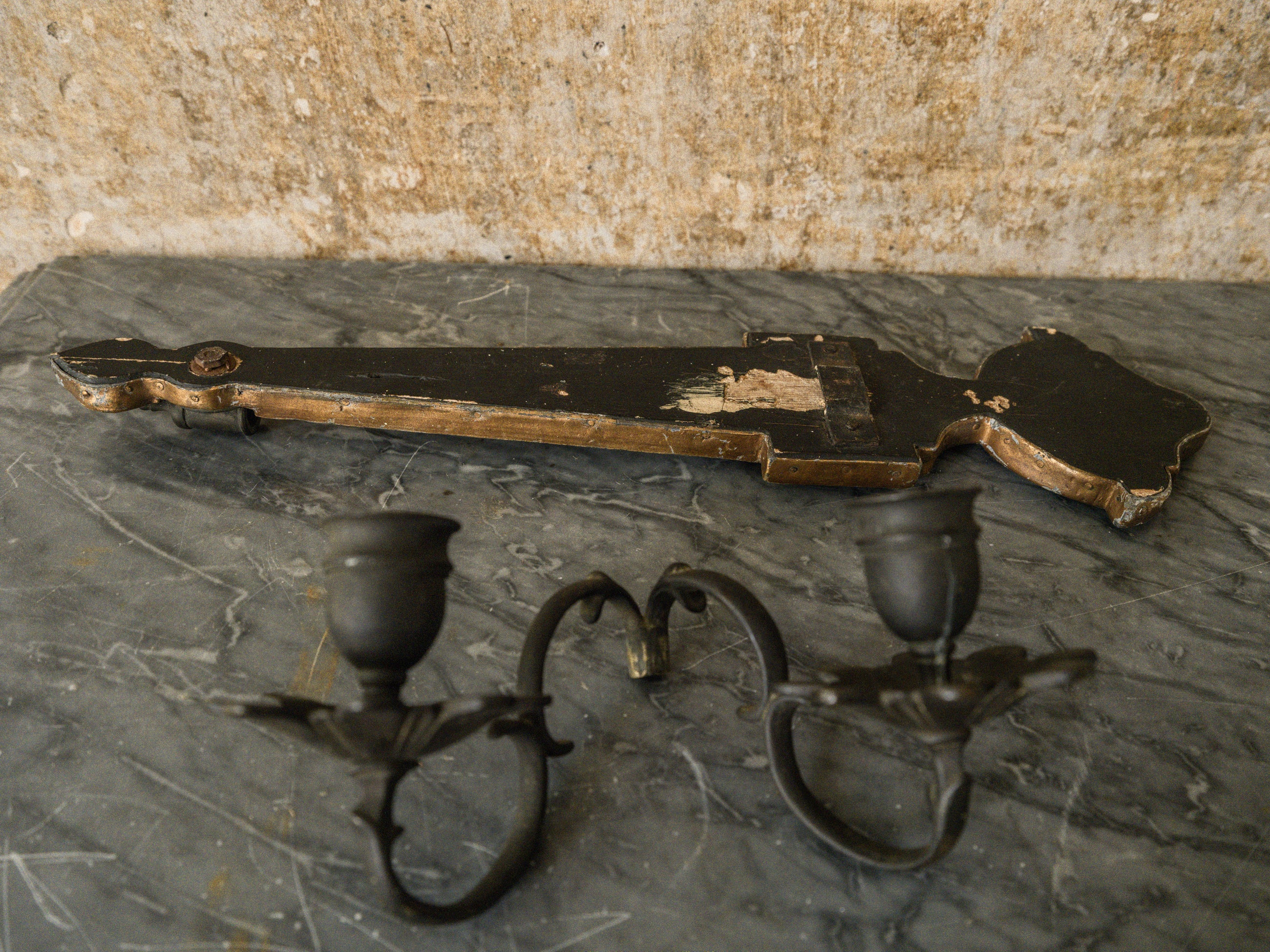 A Pair of Early 19th Century Mirrored Candle Sconces