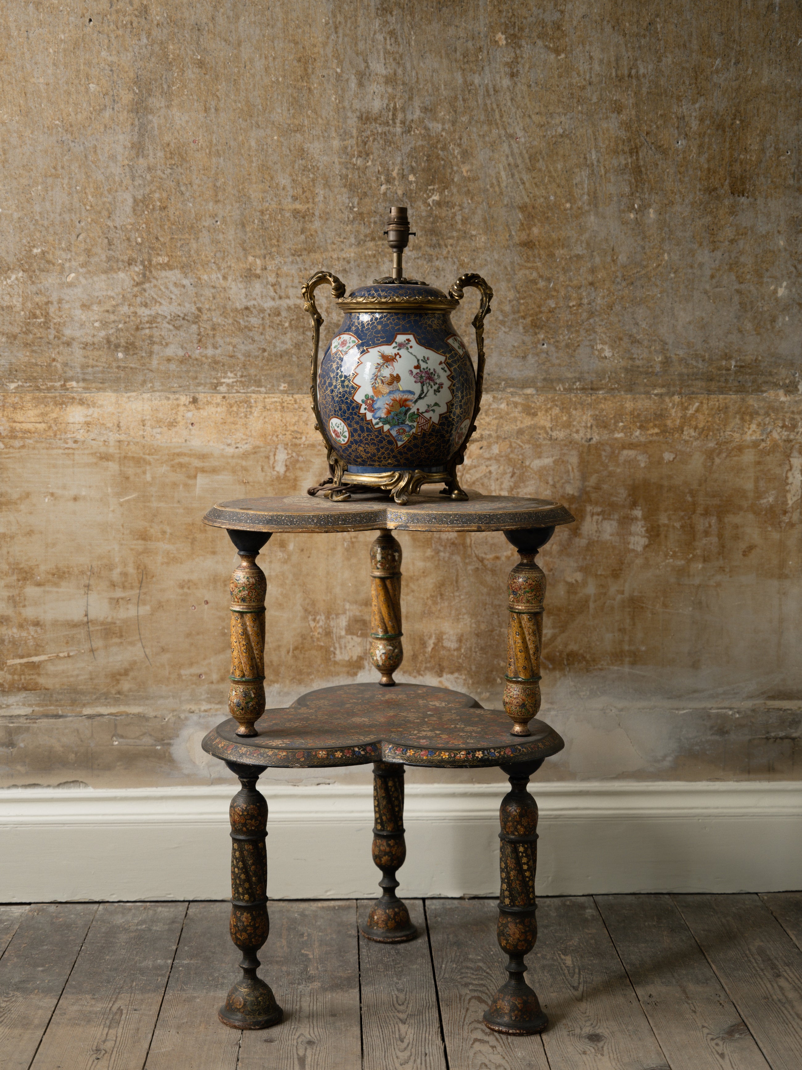 19th Century Japanese Lidded Jar Table Lamp