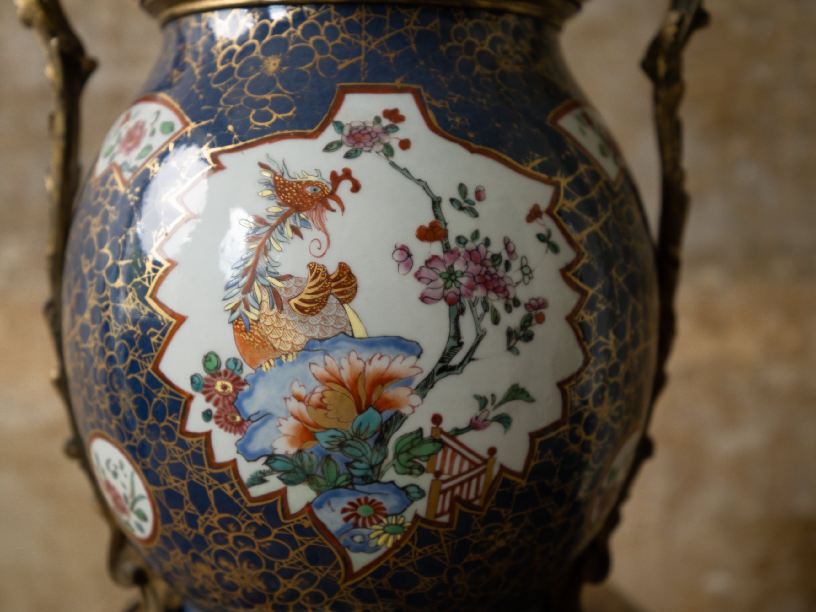 19th Century Japanese Lidded Jar Table Lamp