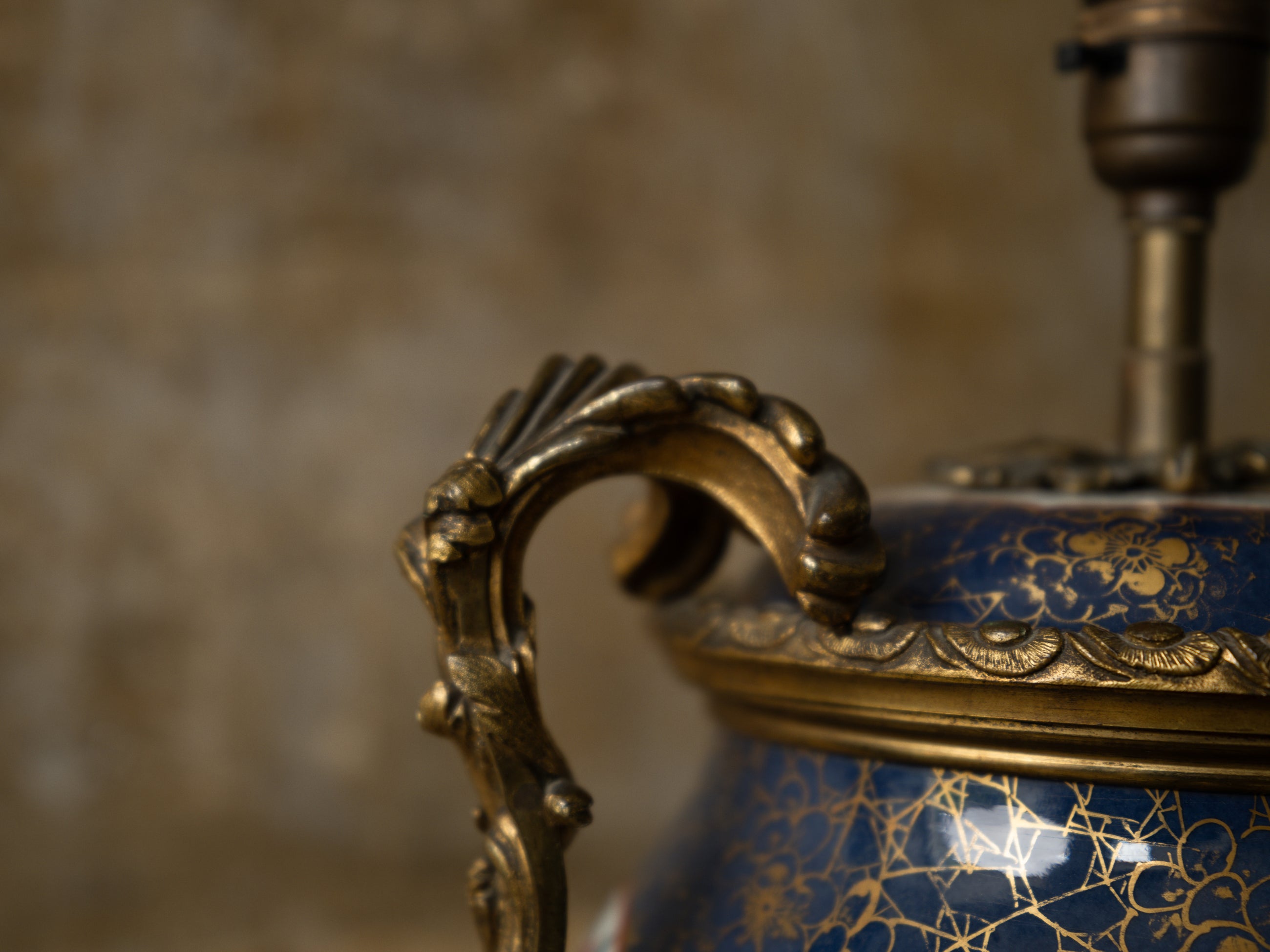 19th Century Japanese Lidded Jar Table Lamp