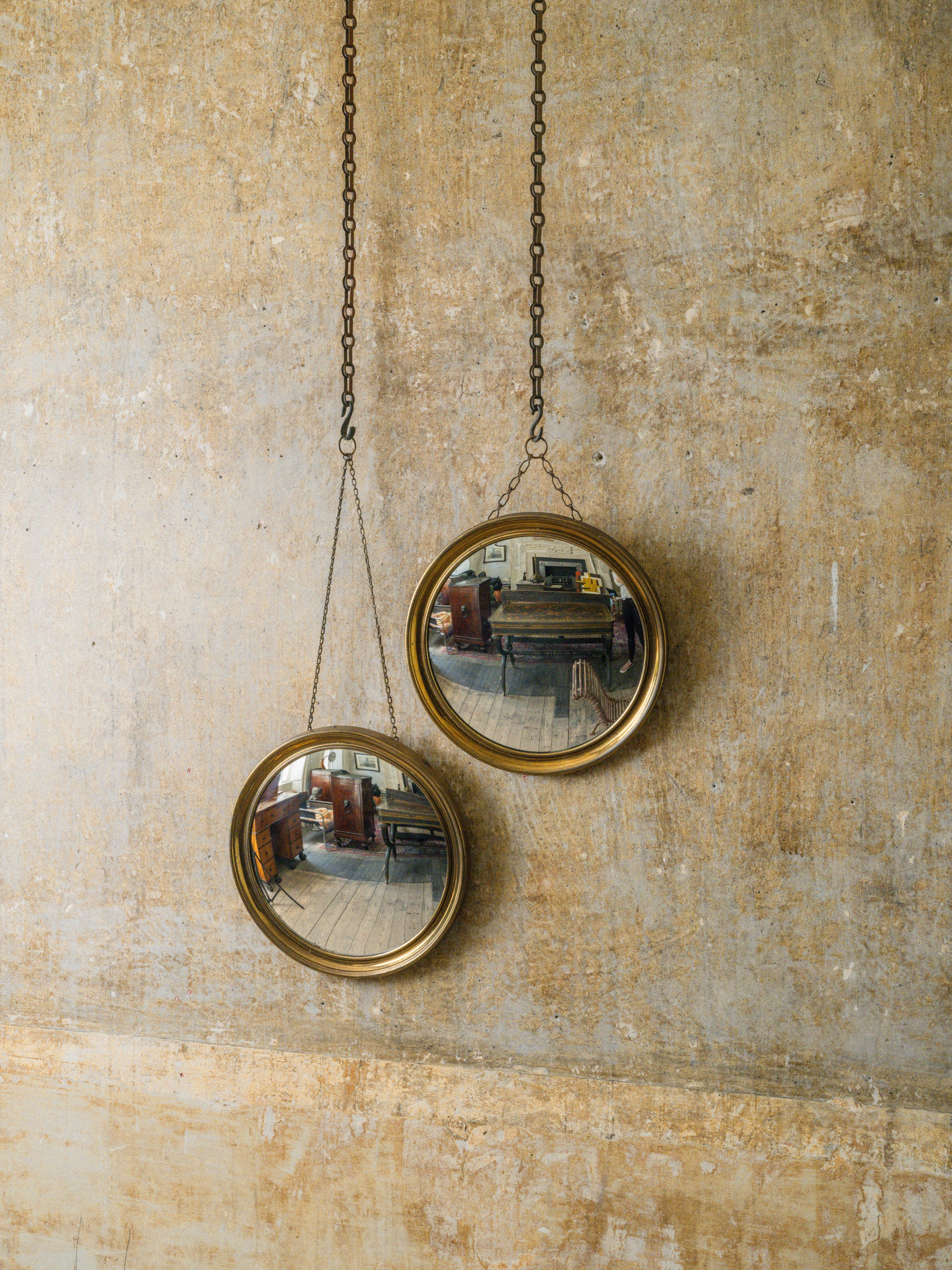 A Pair of Brass Mirrors
