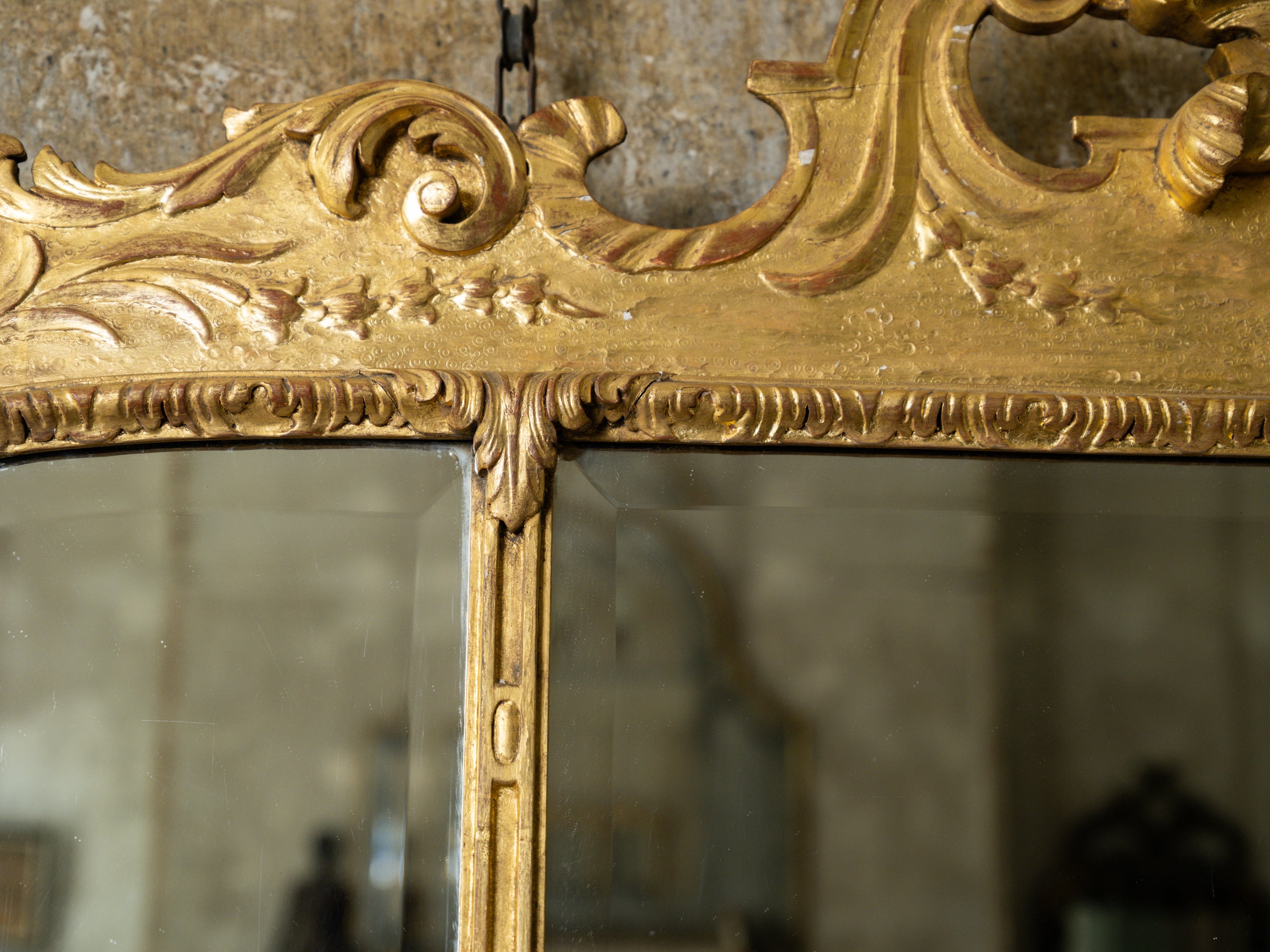 A George I Triptych Overmantel Mirror