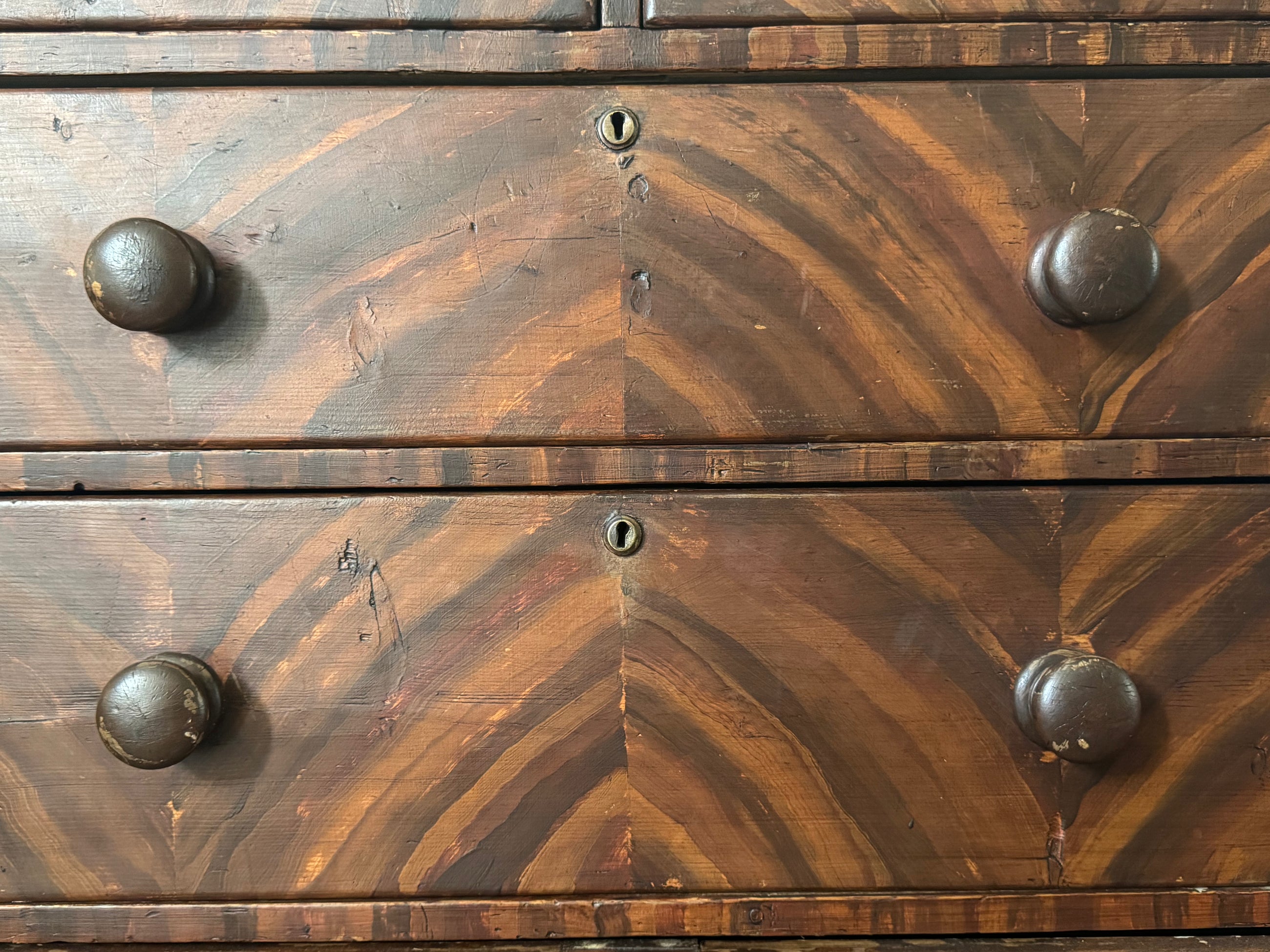 Faux Mahogany Chest Of Drawers