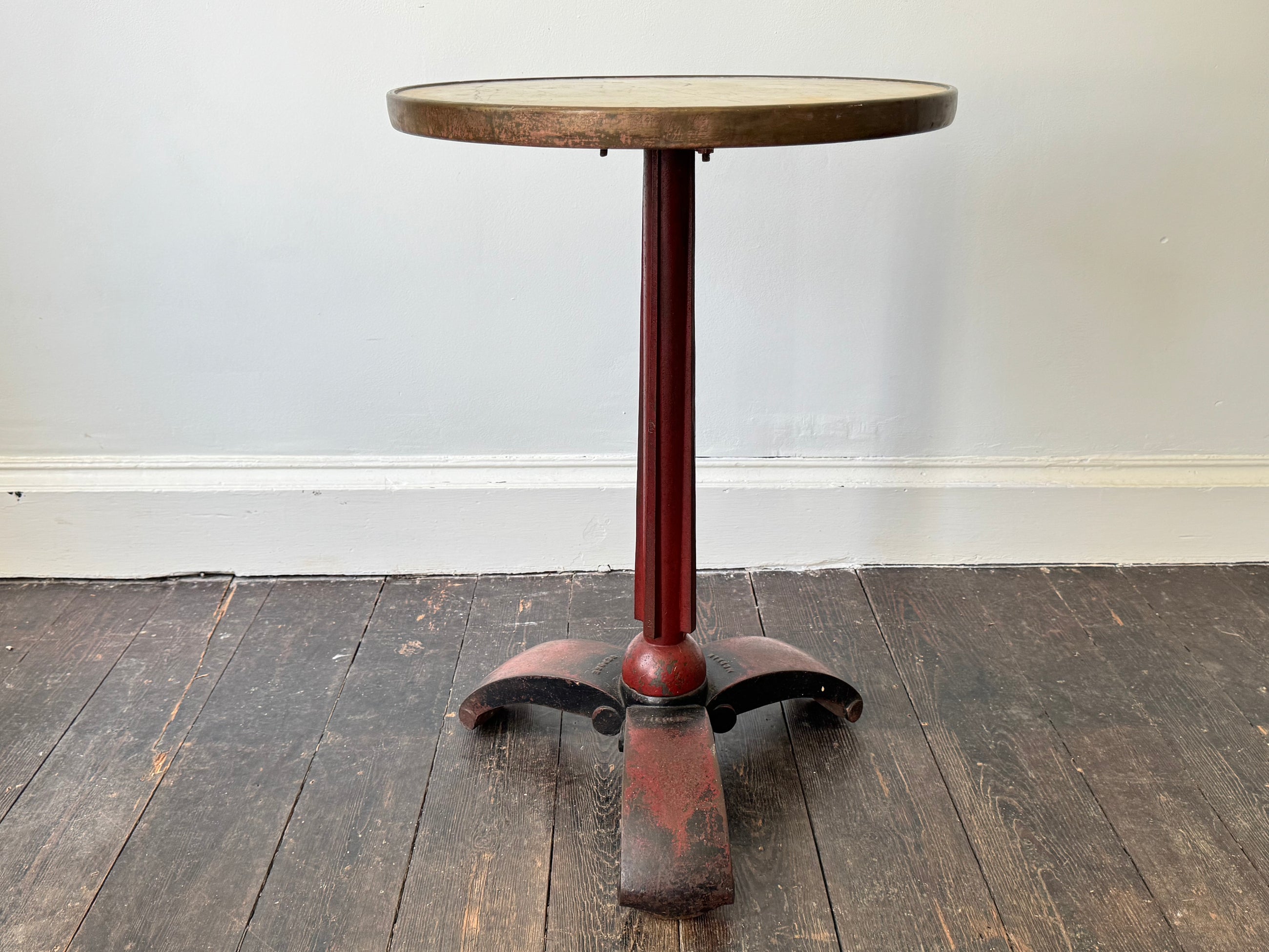 A Cast Iron & Marble Table by Fishcel