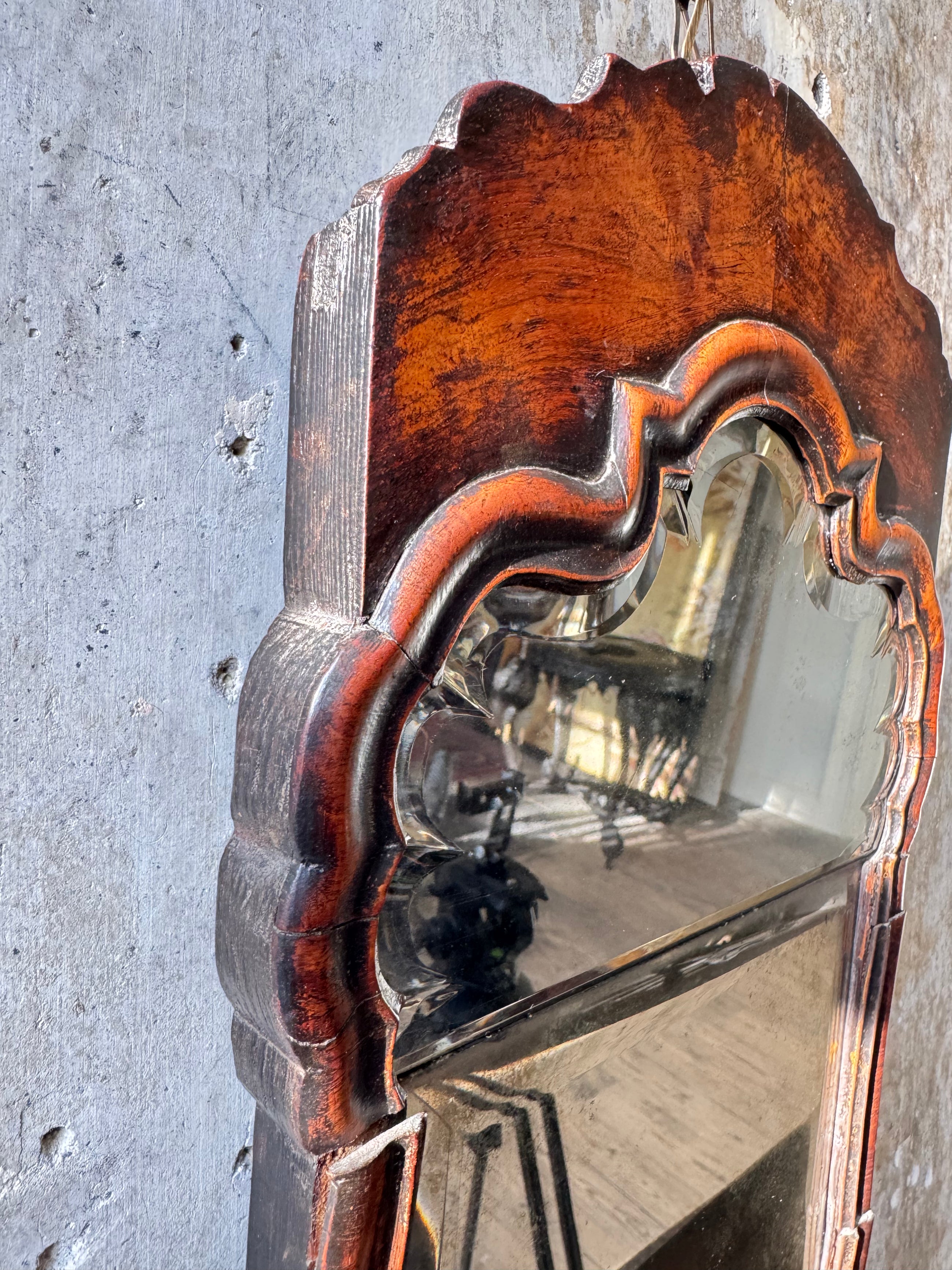 A George I Split Plate Mirror