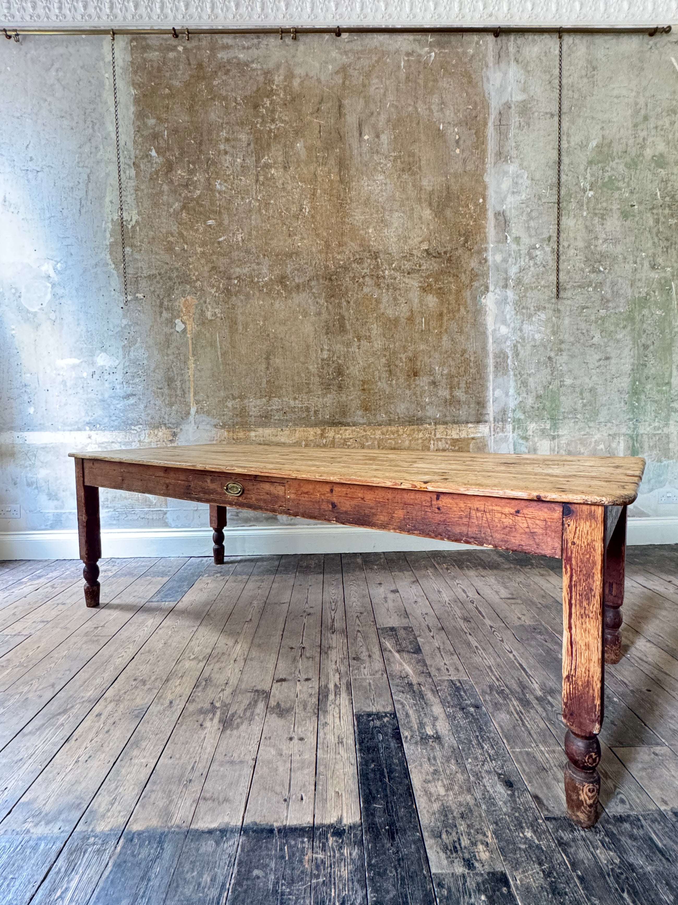 A 19th Century Scottish Pine Kitchen Table
