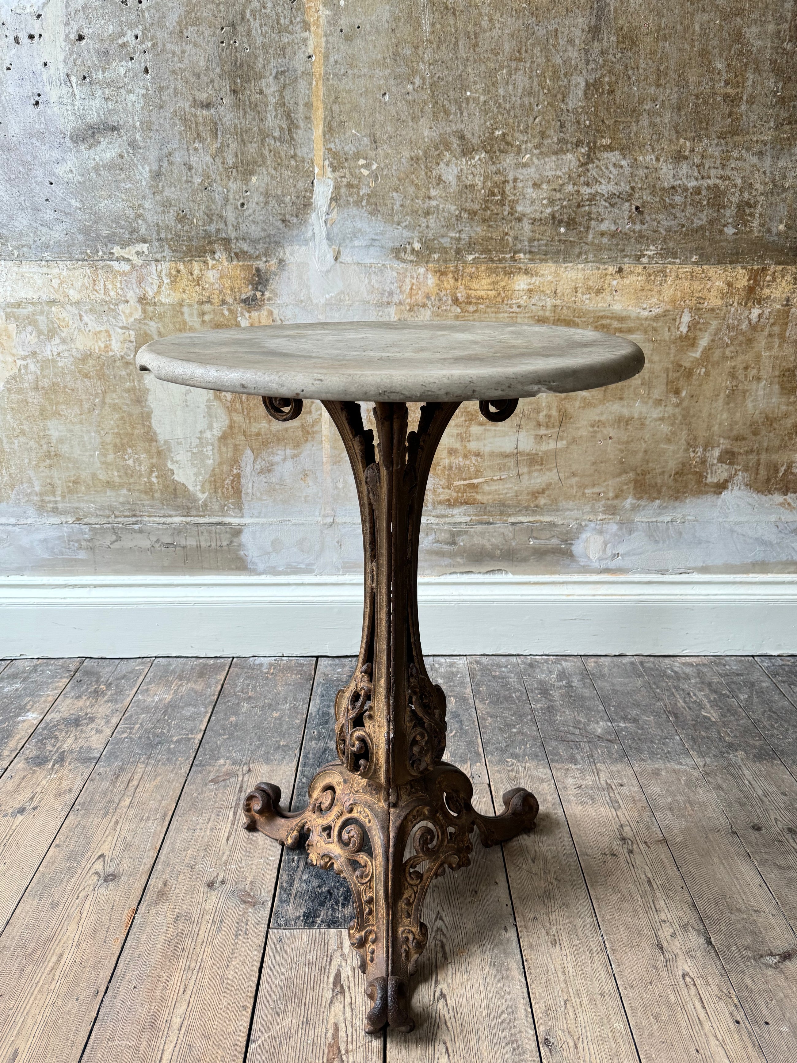A 19th Century Cast Iron & Marble Table