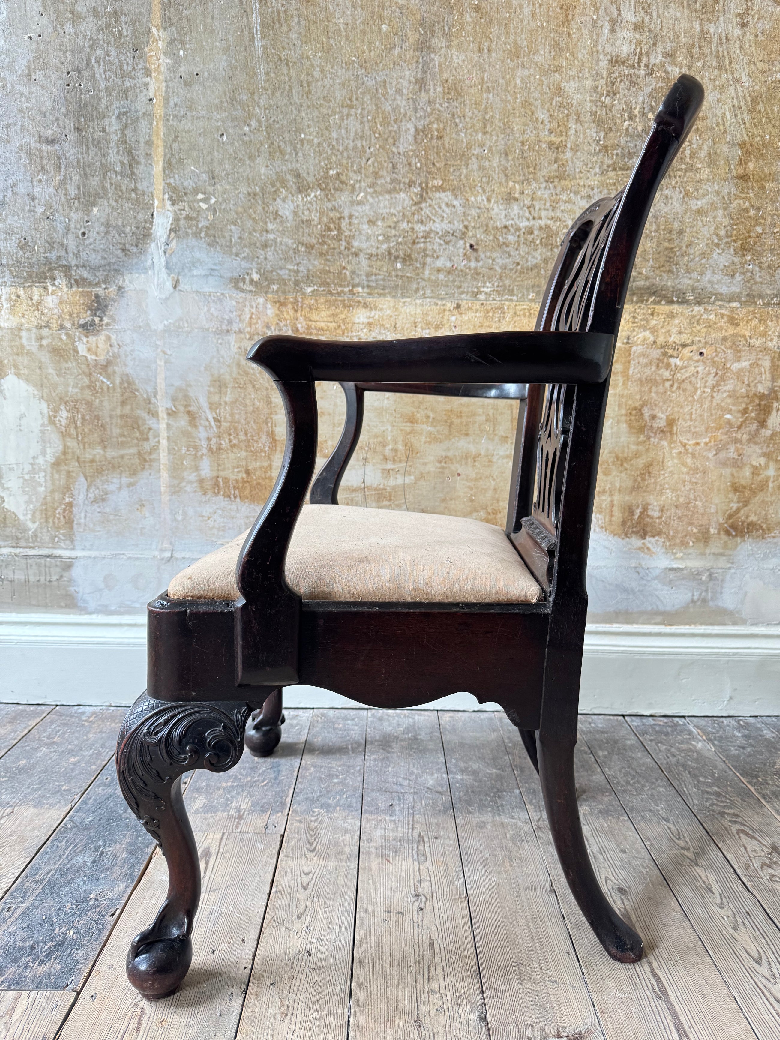 A George II Country Chippendale Armchair