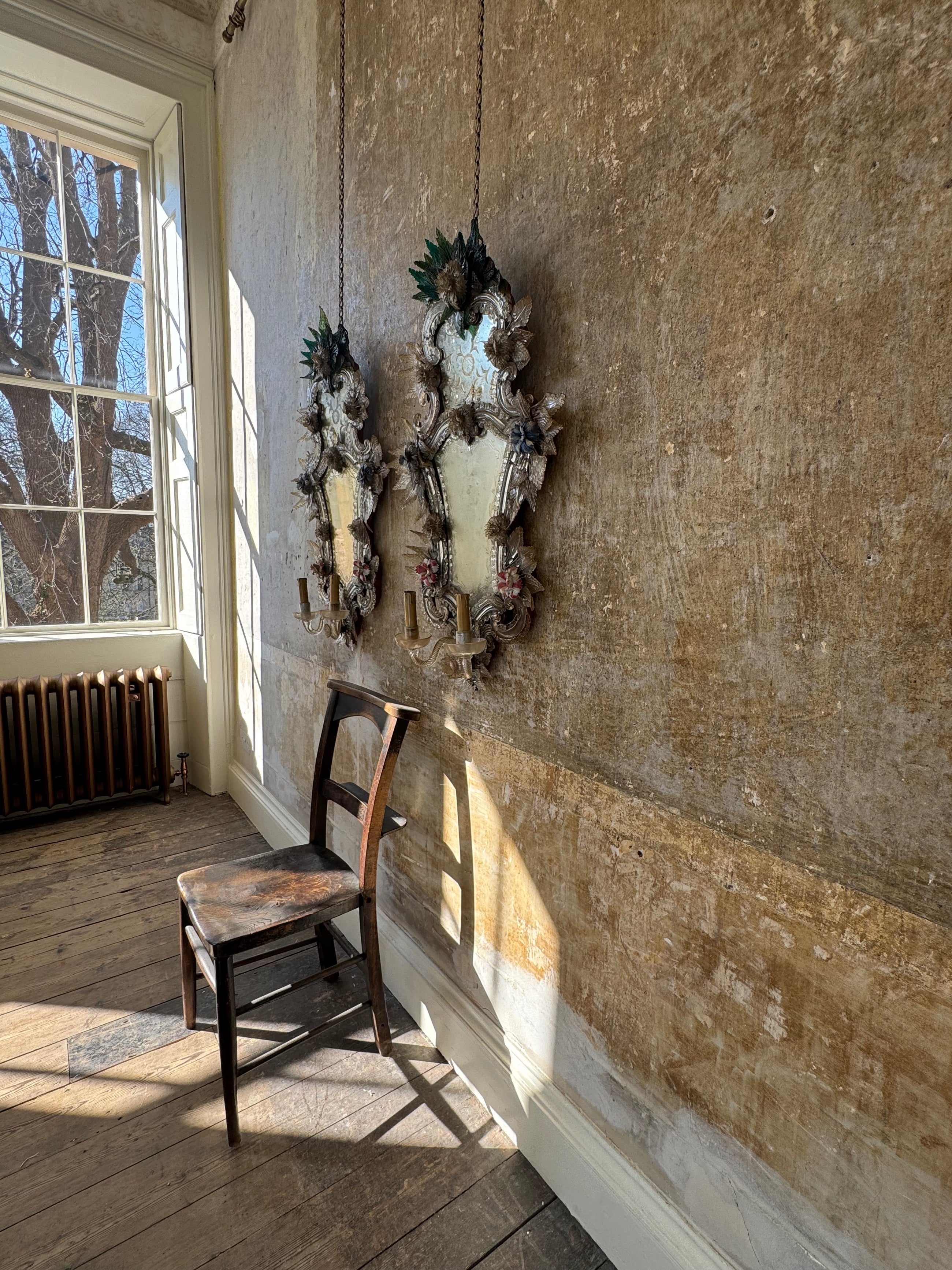 A Pair Of Murano Glass Mirrors