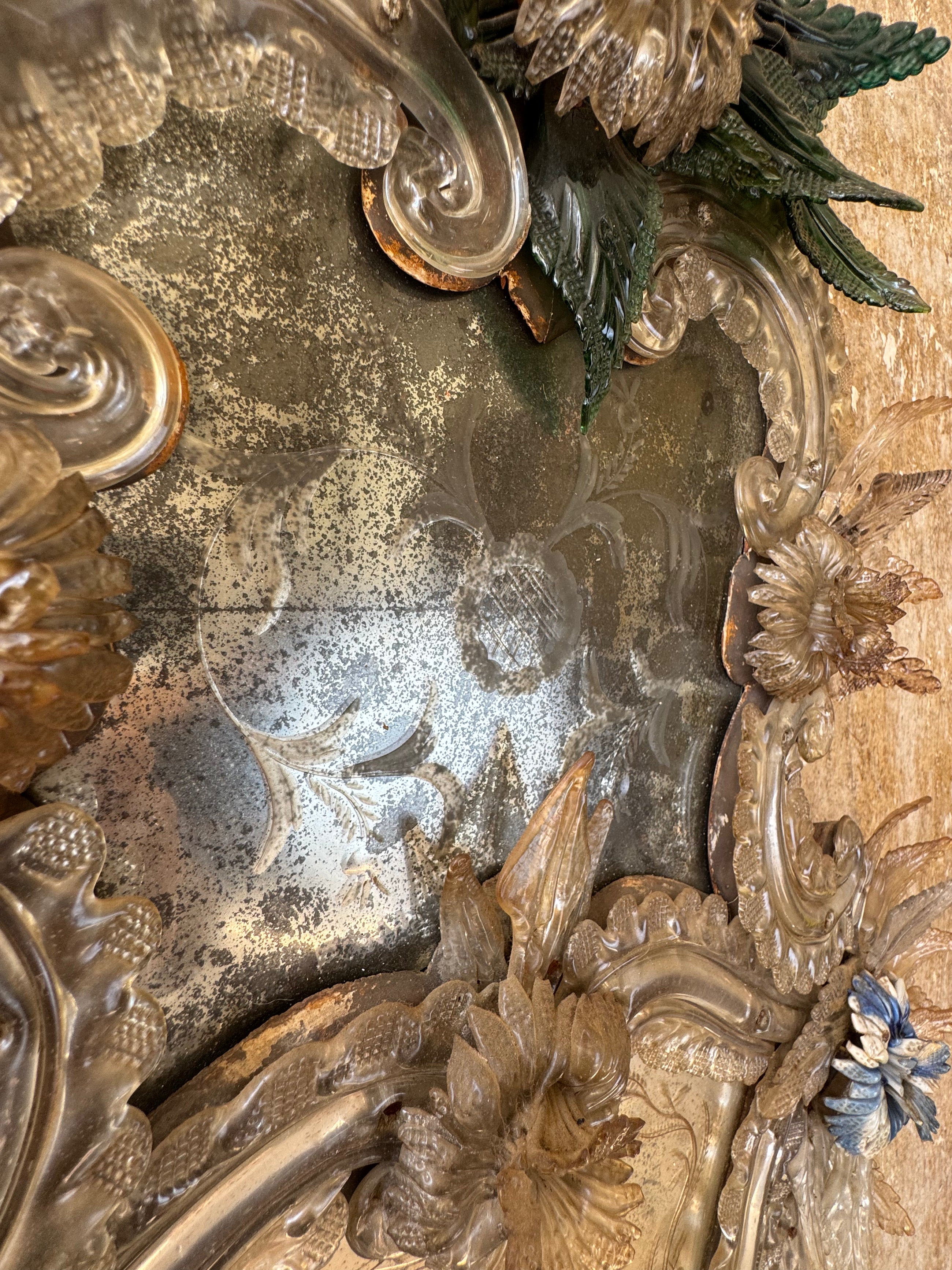 A Pair Of Murano Glass Mirrors