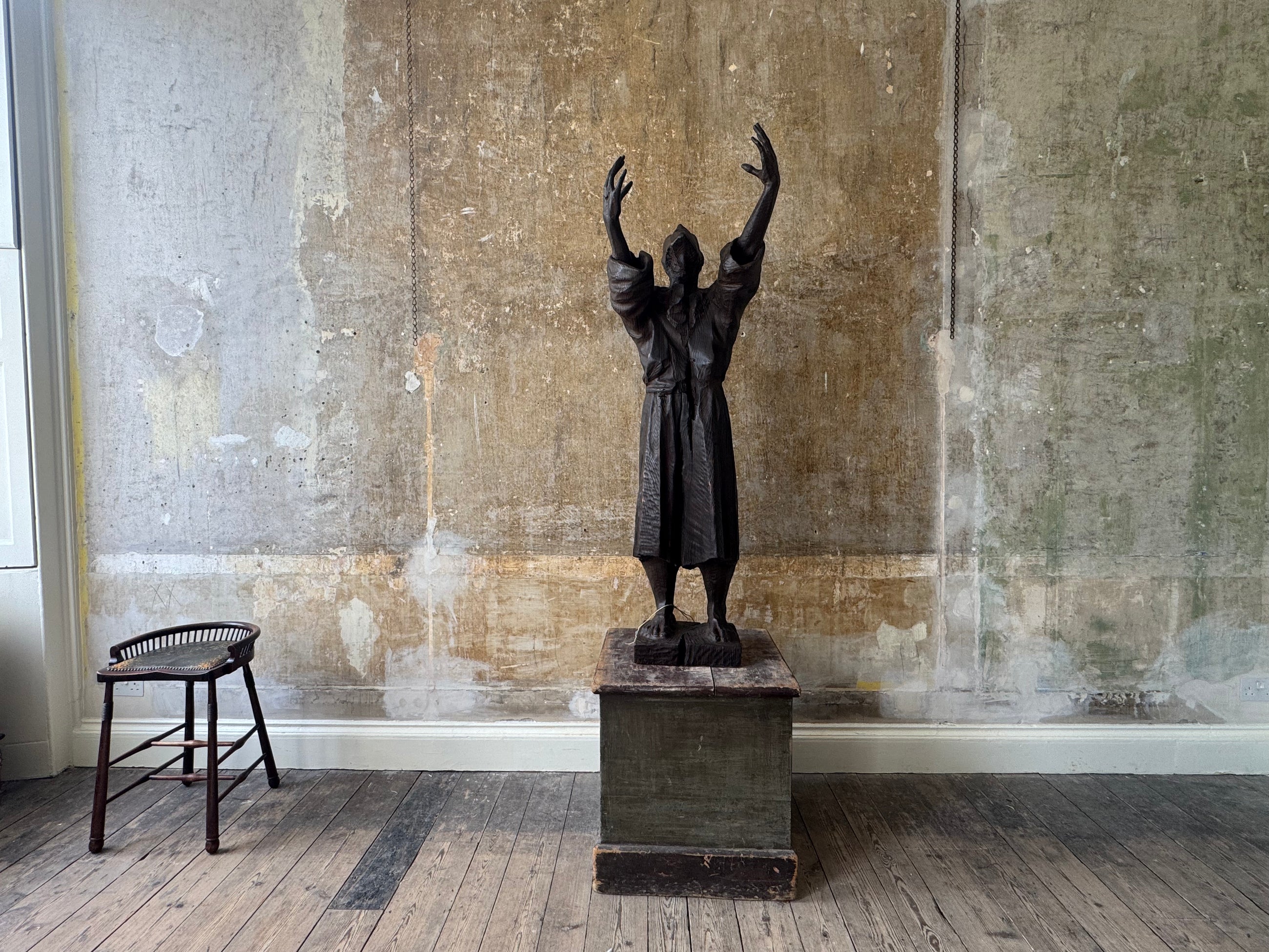 An Italian Cedar Wood Statue