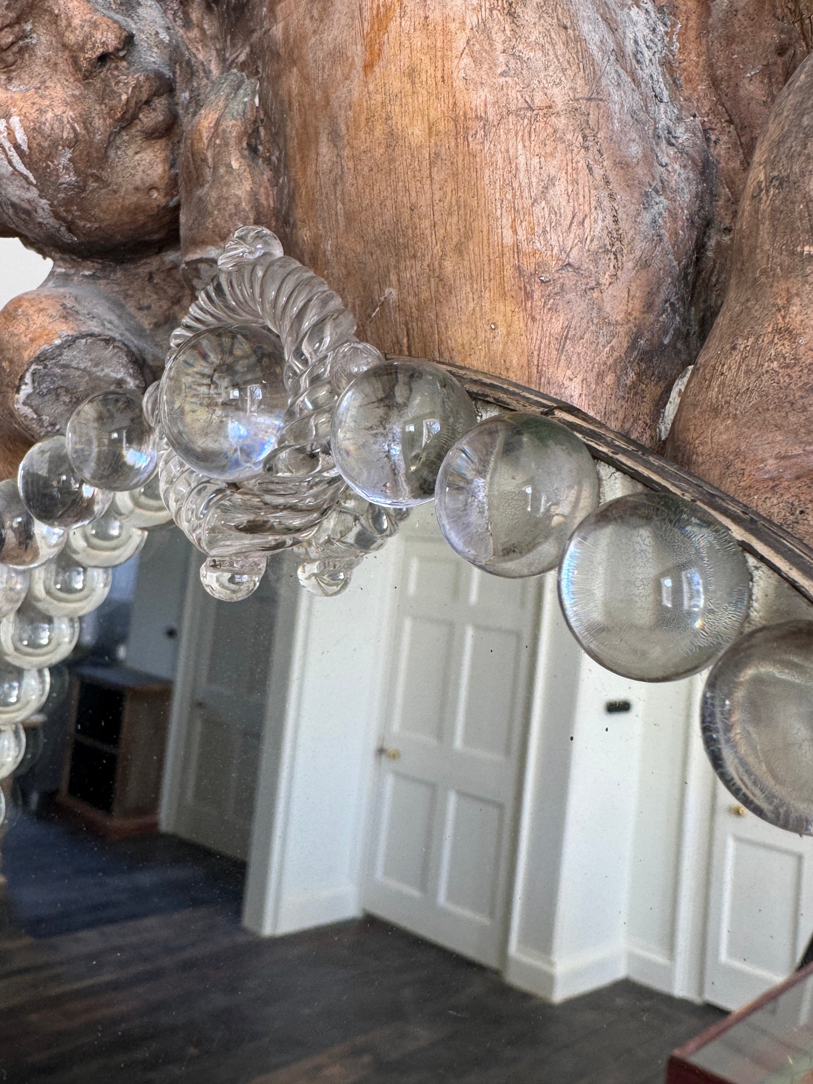 A Pair of Oval Glass Sphere Mirrors