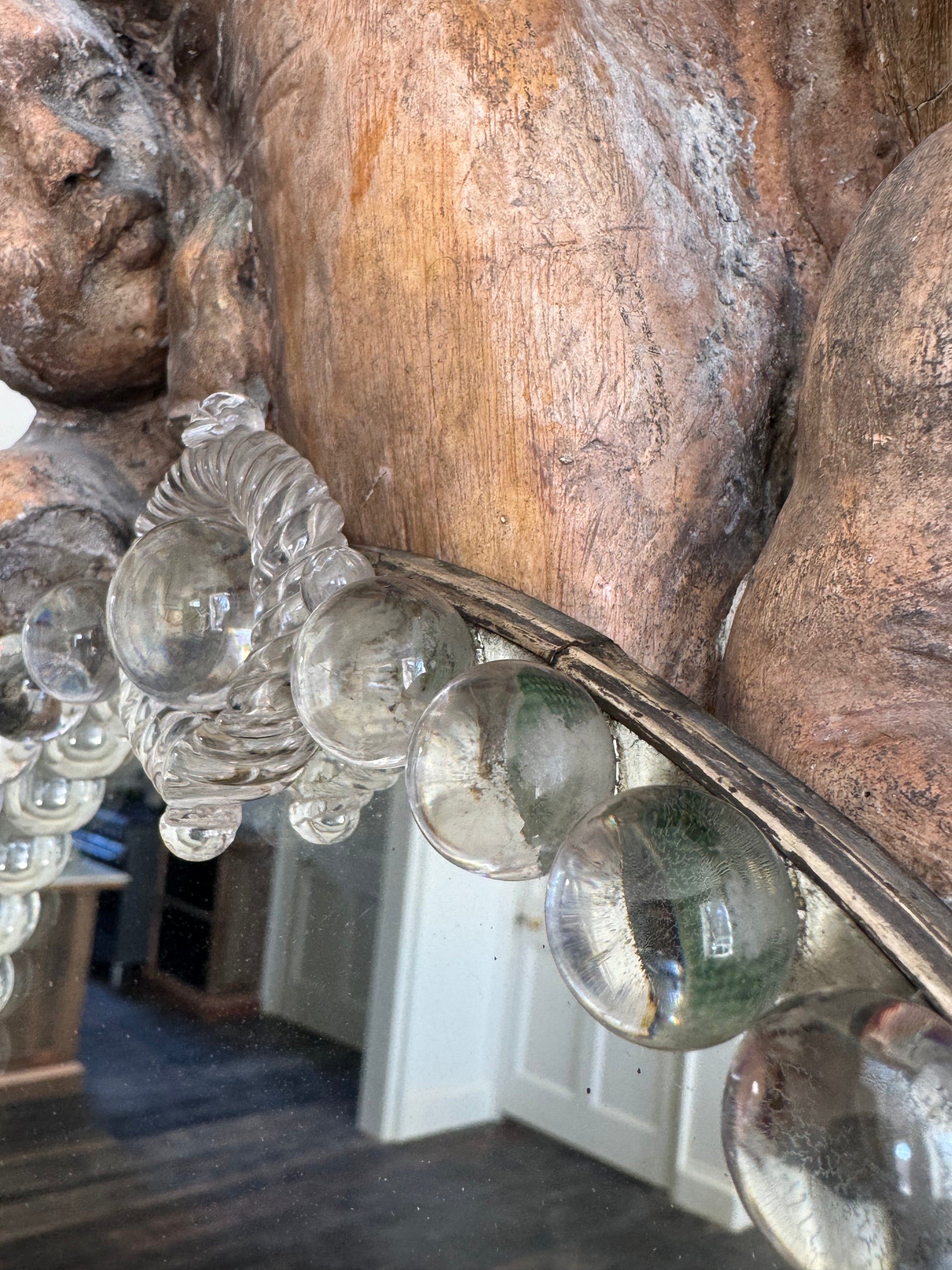 A Pair of Oval Glass Sphere Mirrors