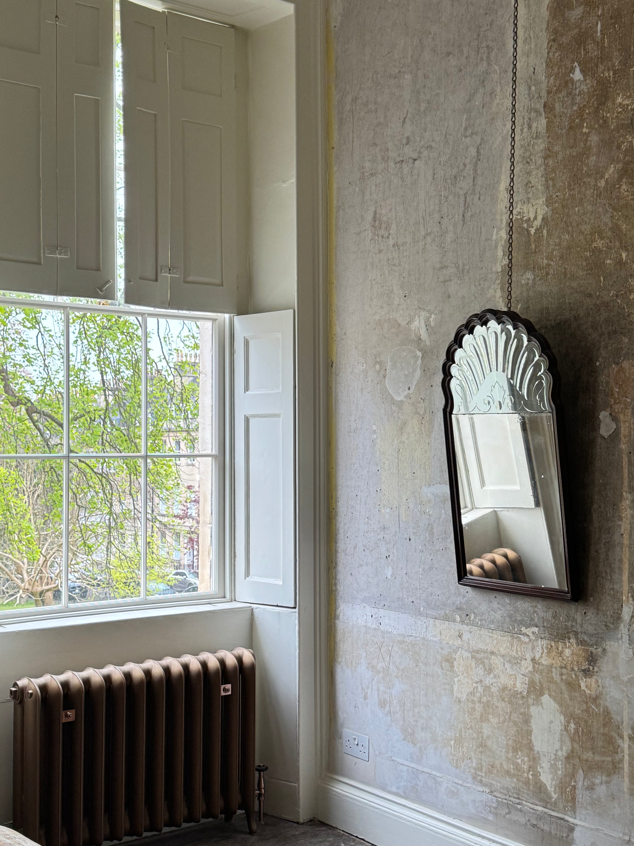 A George I Walnut Mirror