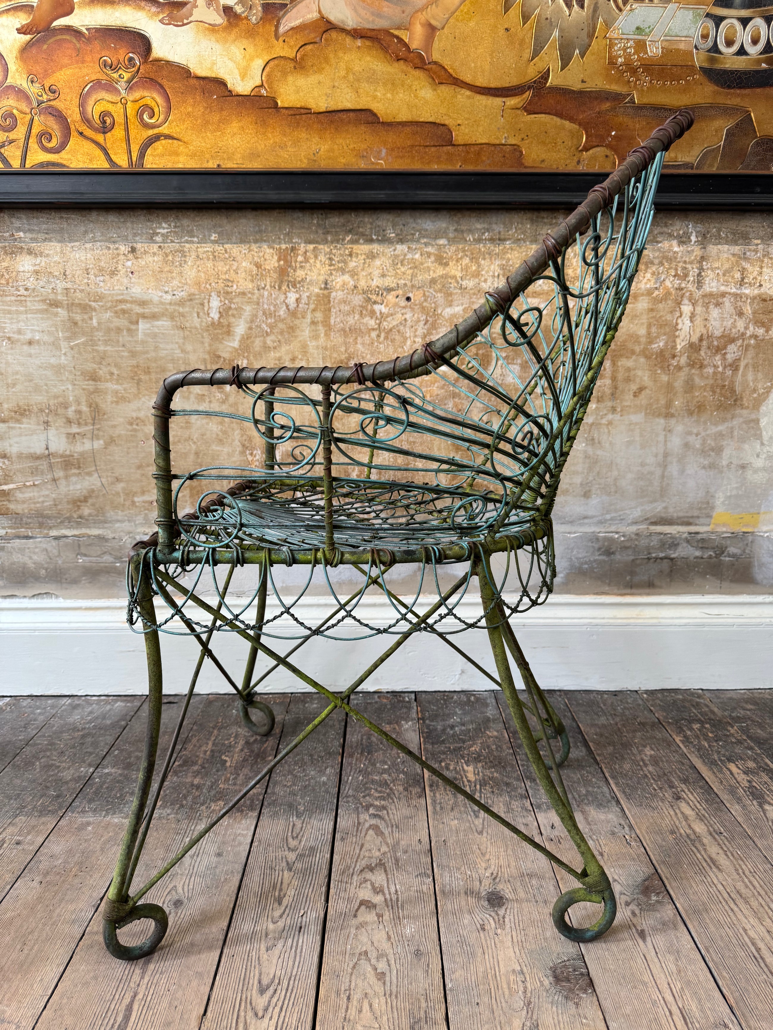 A Pair of Wirework Armchairs