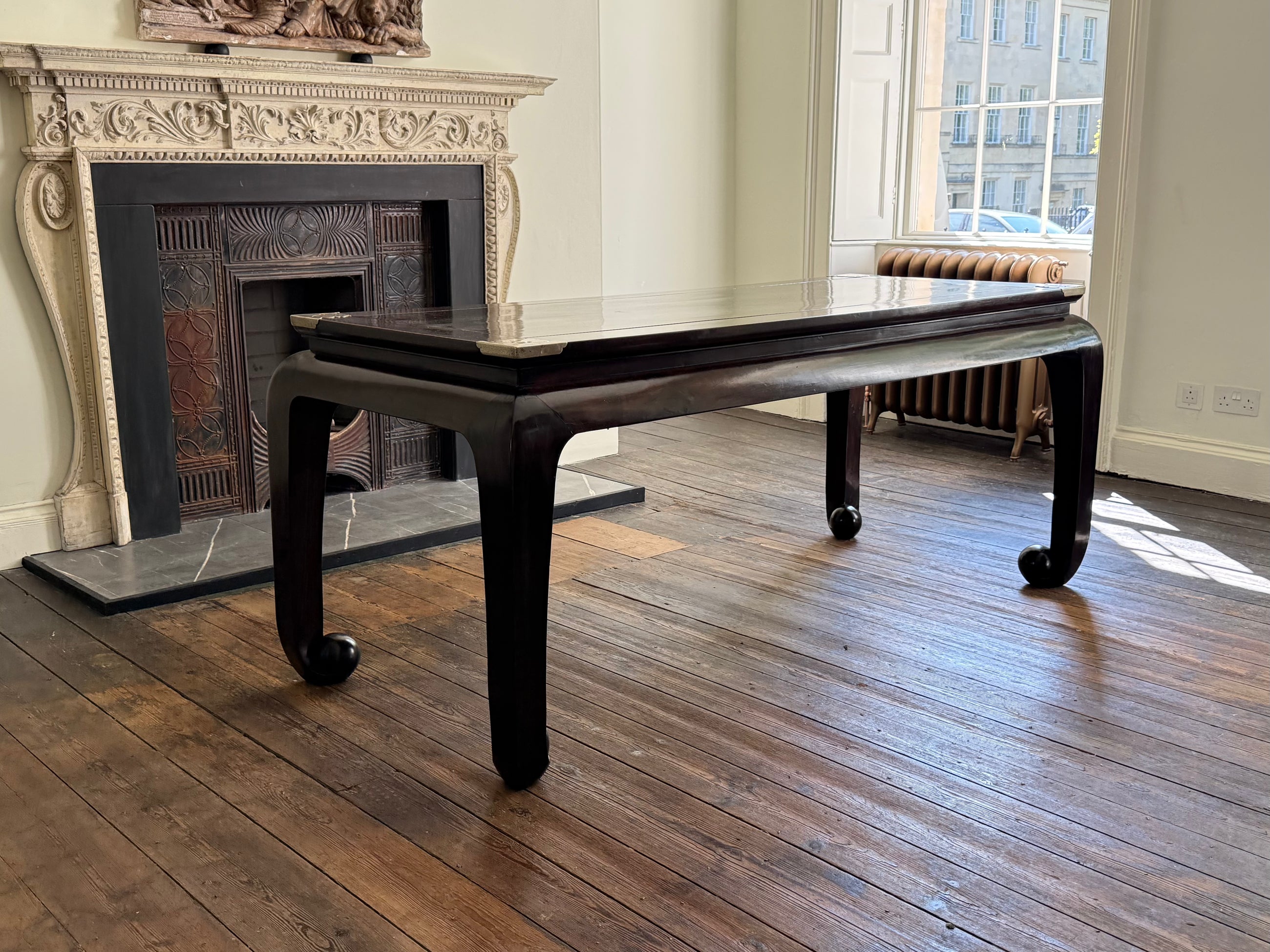 A Quing Dynasty "Vein Ebony" Library Table
